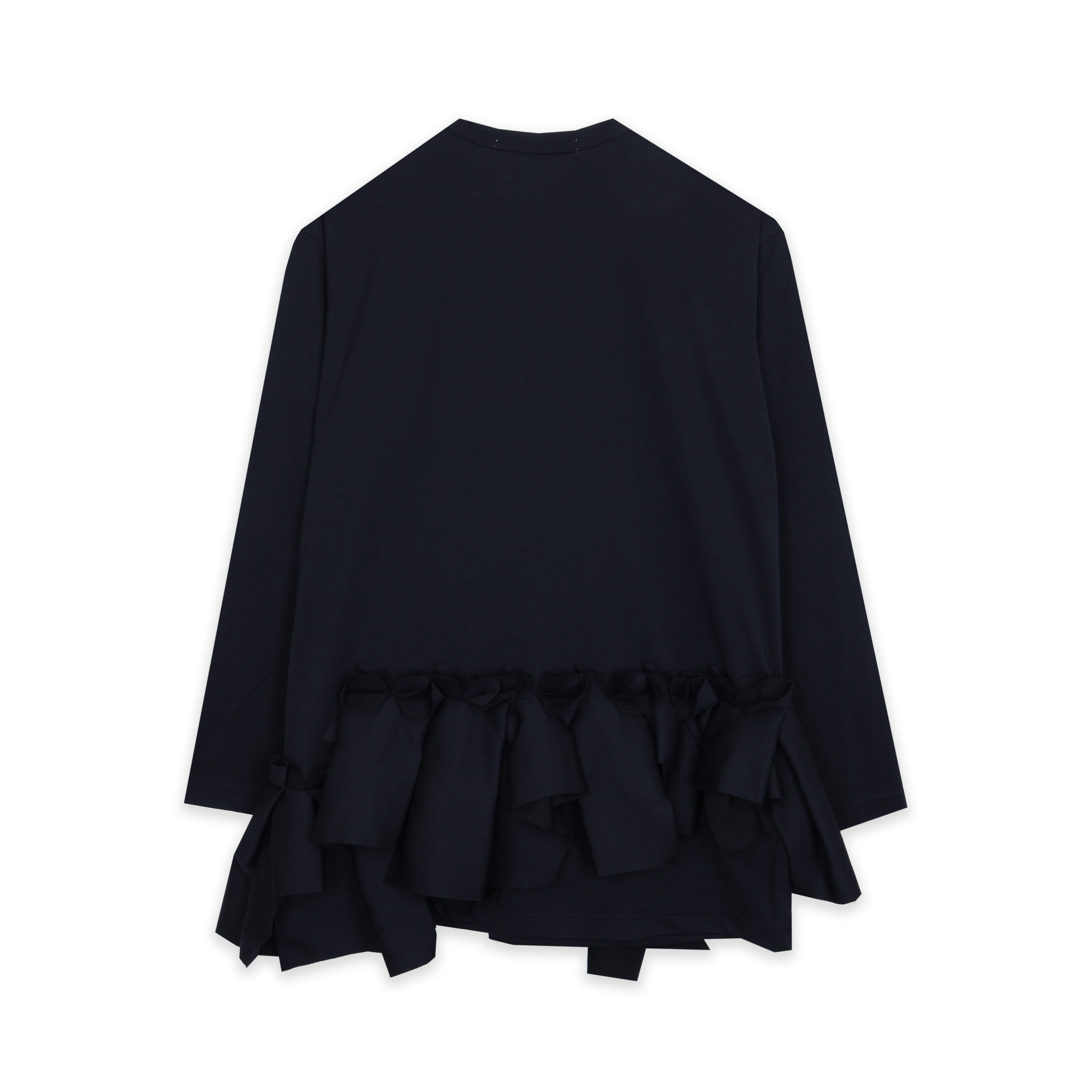 Black Ruffle Hem Jersey