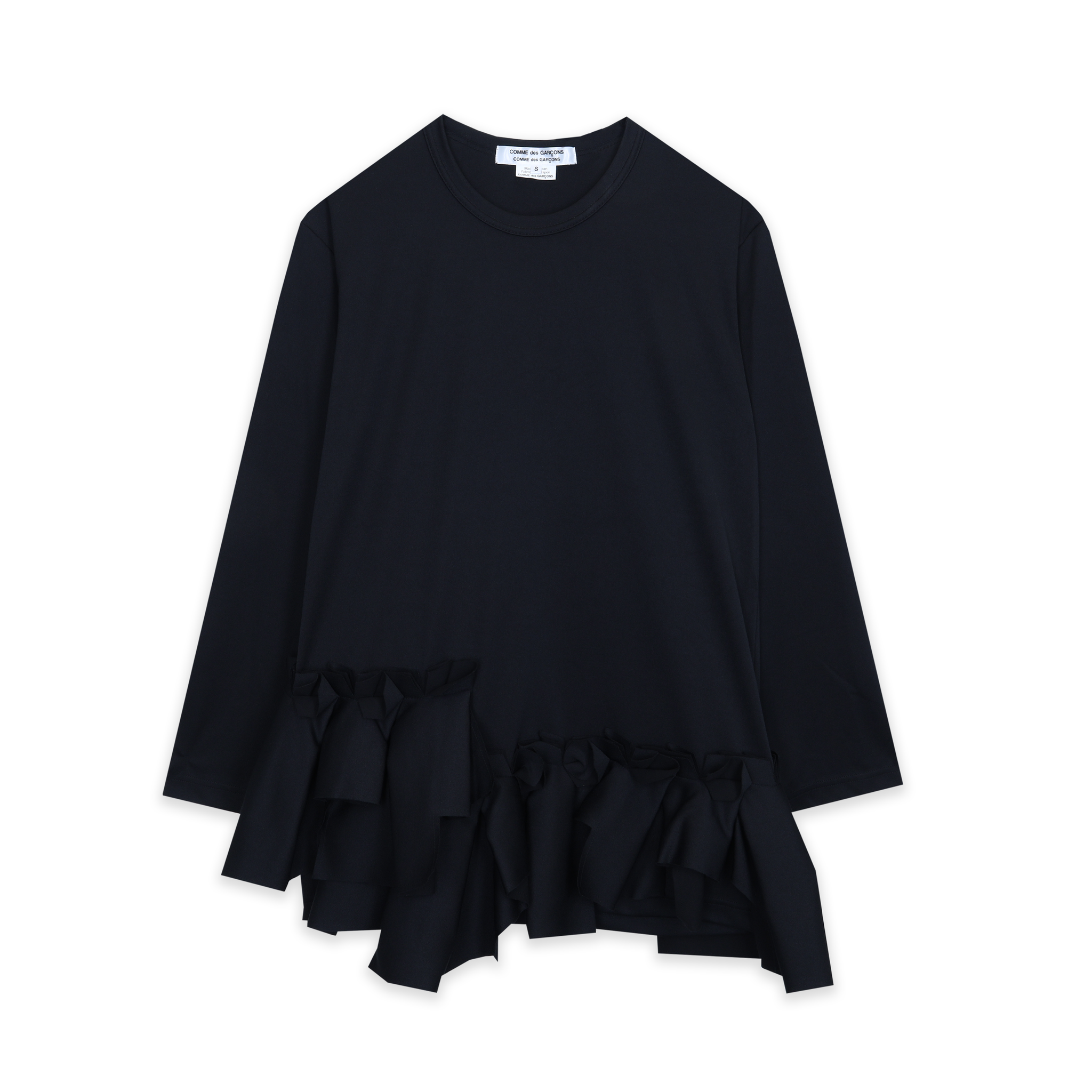 Black Ruffle Hem Jersey