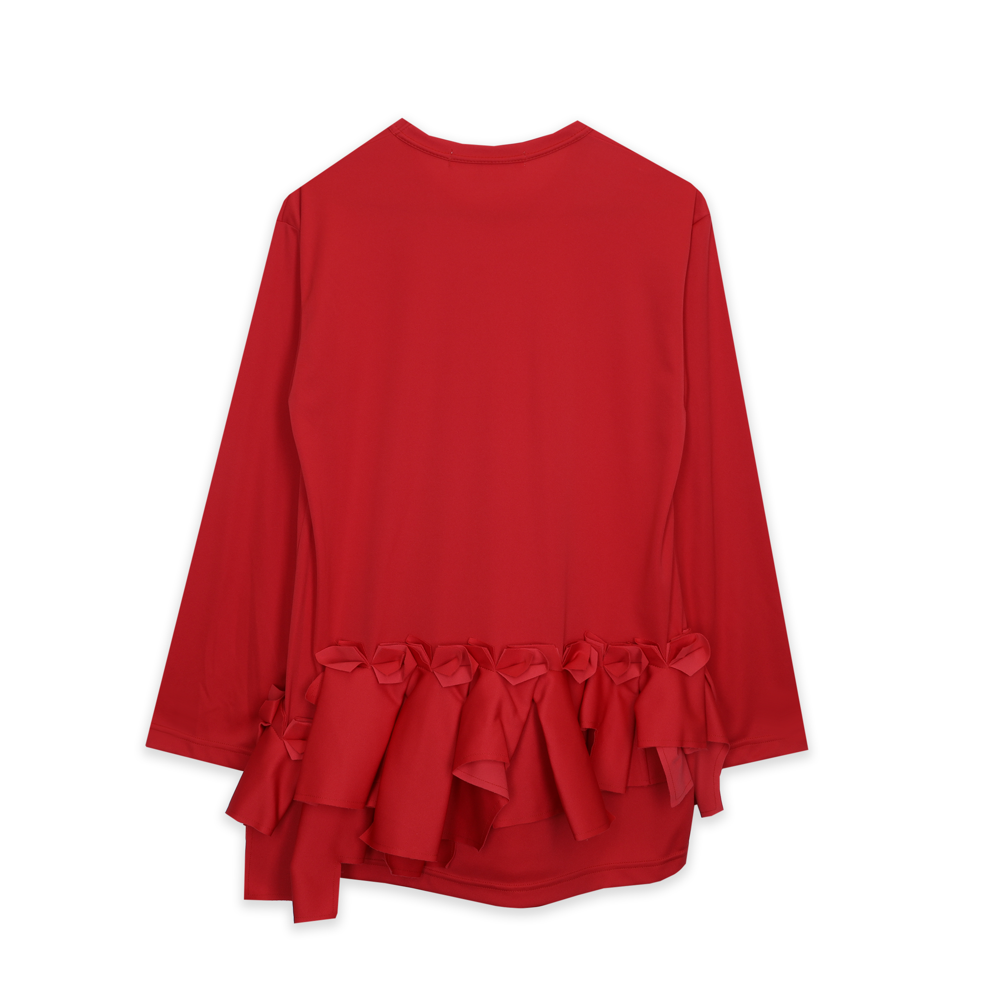 Red Ruffle Hem Jersey