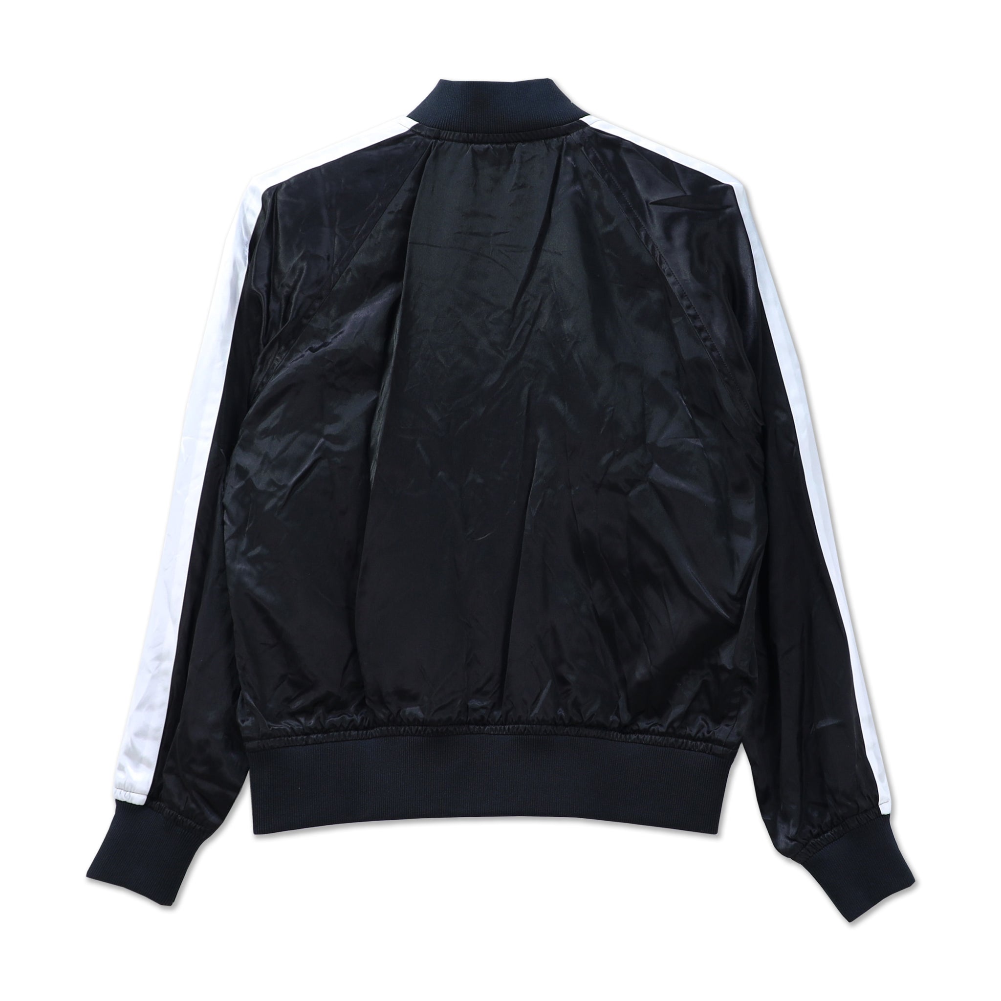 BLACK ACETATE SHORT BOMBER JACKET