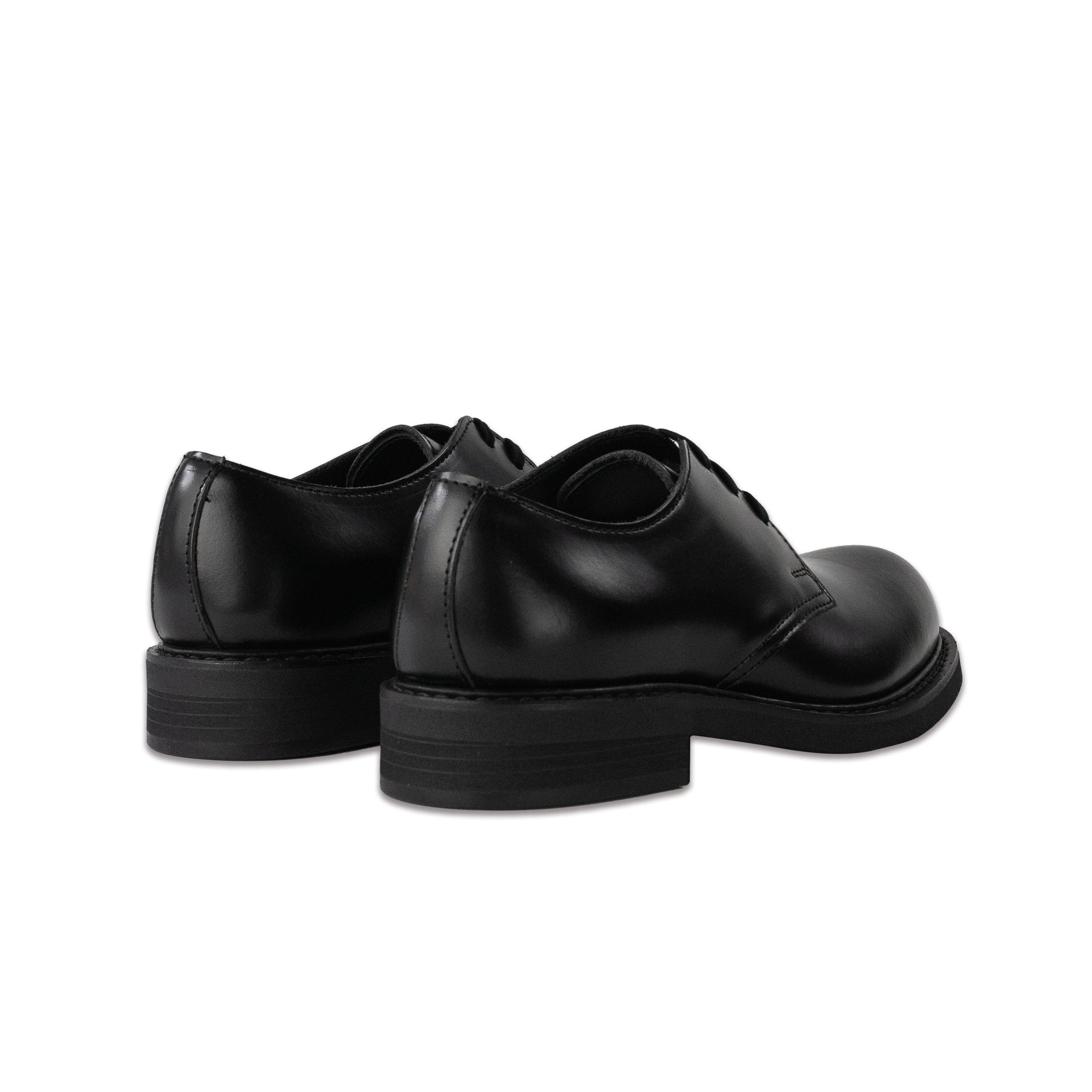Black Goodyear Leather Lace-Up Shoes