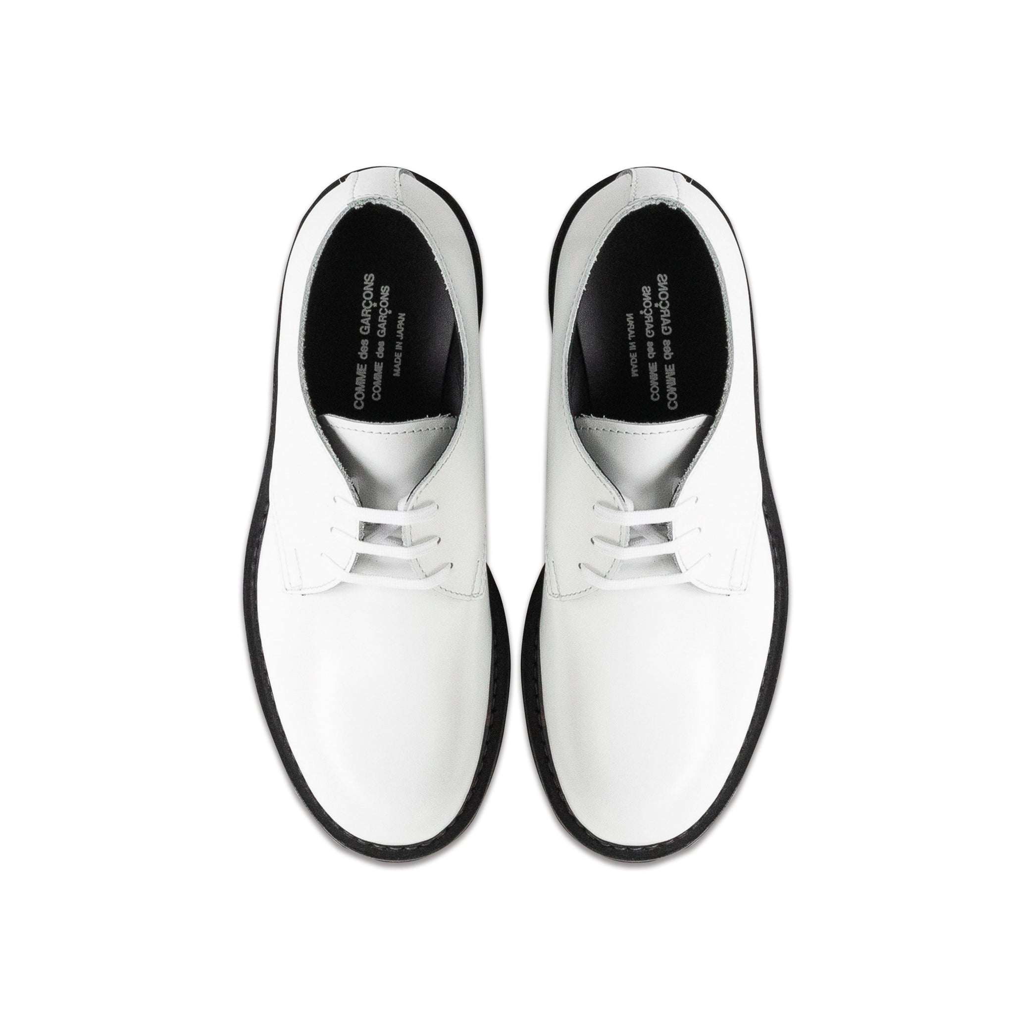 White Leather Lace-Up Shoes