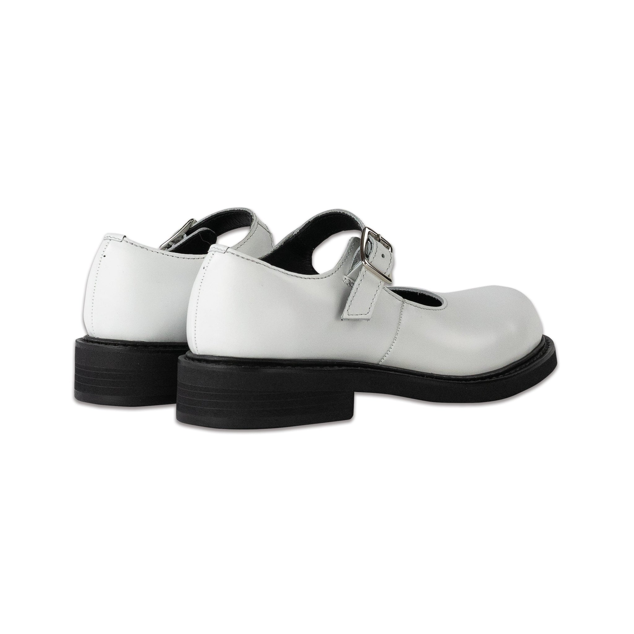 Leather Mary Jane Shoes White