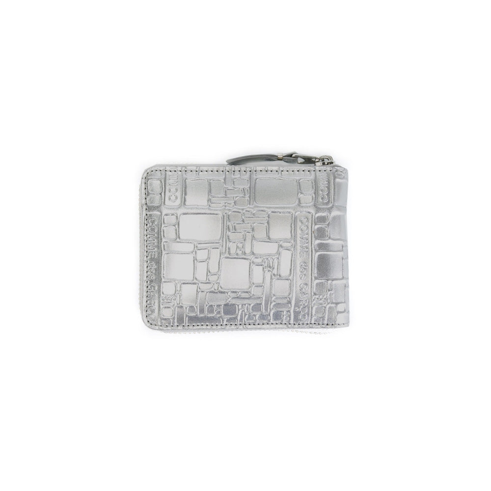 Embossed Logotype Wallet Silver 7100EG