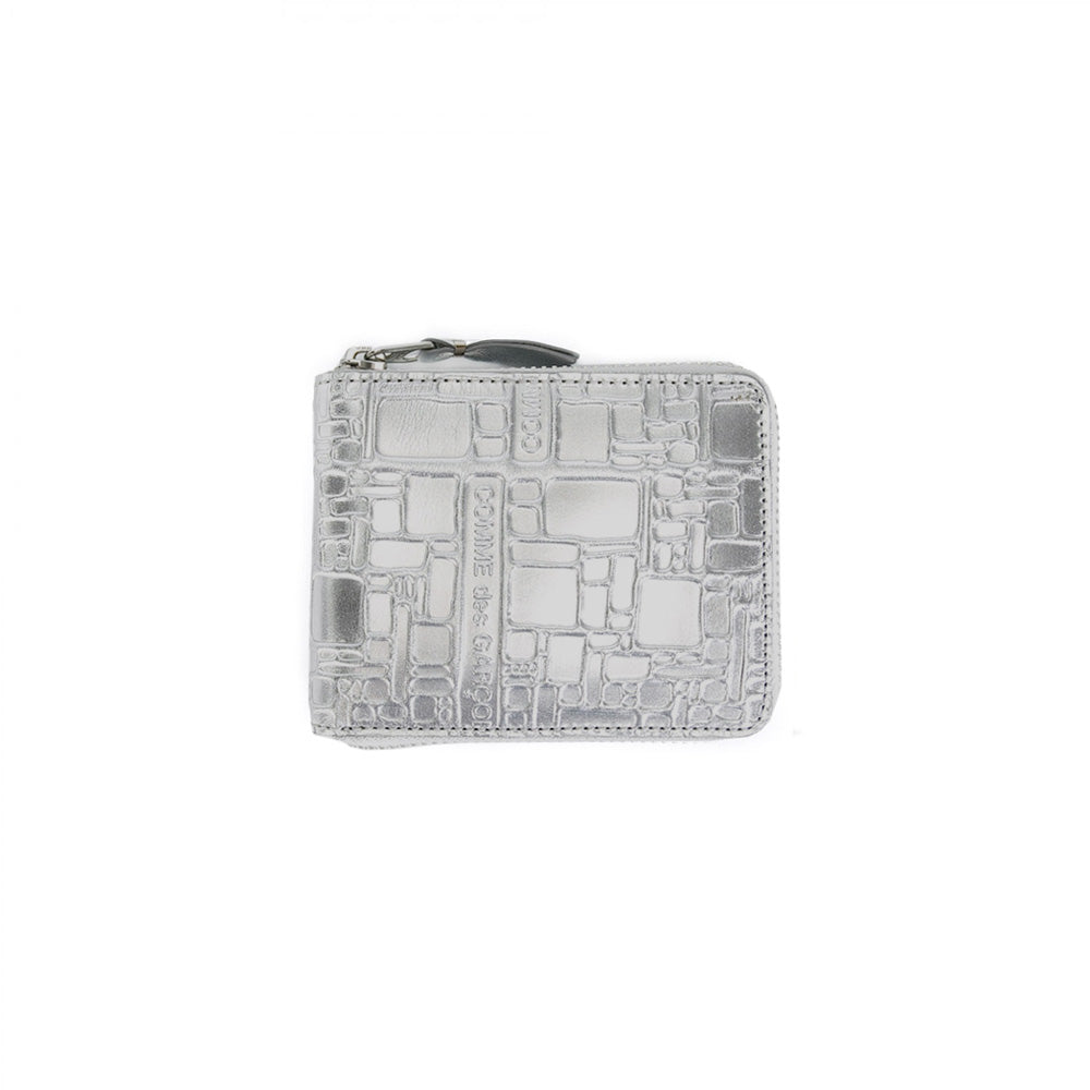 Embossed Logotype Wallet Silver 7100EG