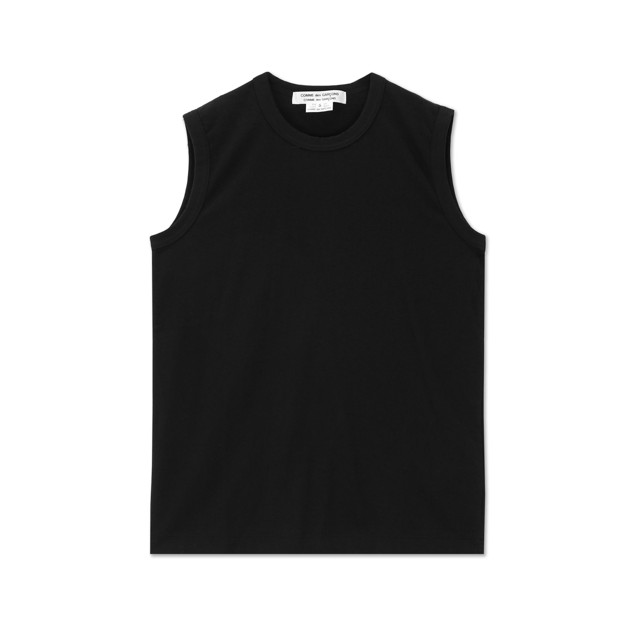 Cotton Sleeveless T-Shirt Black
