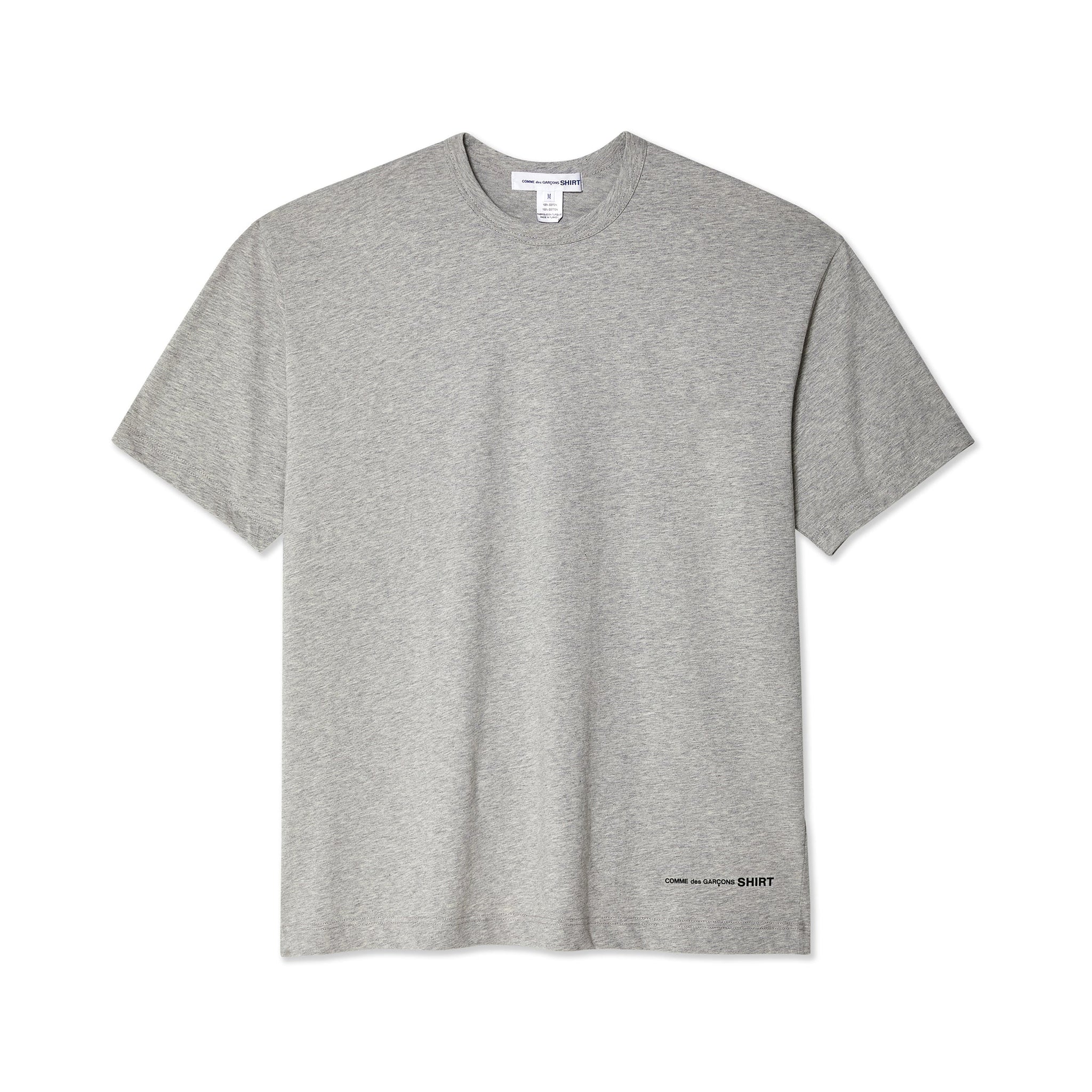 SHIRT FOREVER Basic Hem Logo S/S T-Shirt GREY