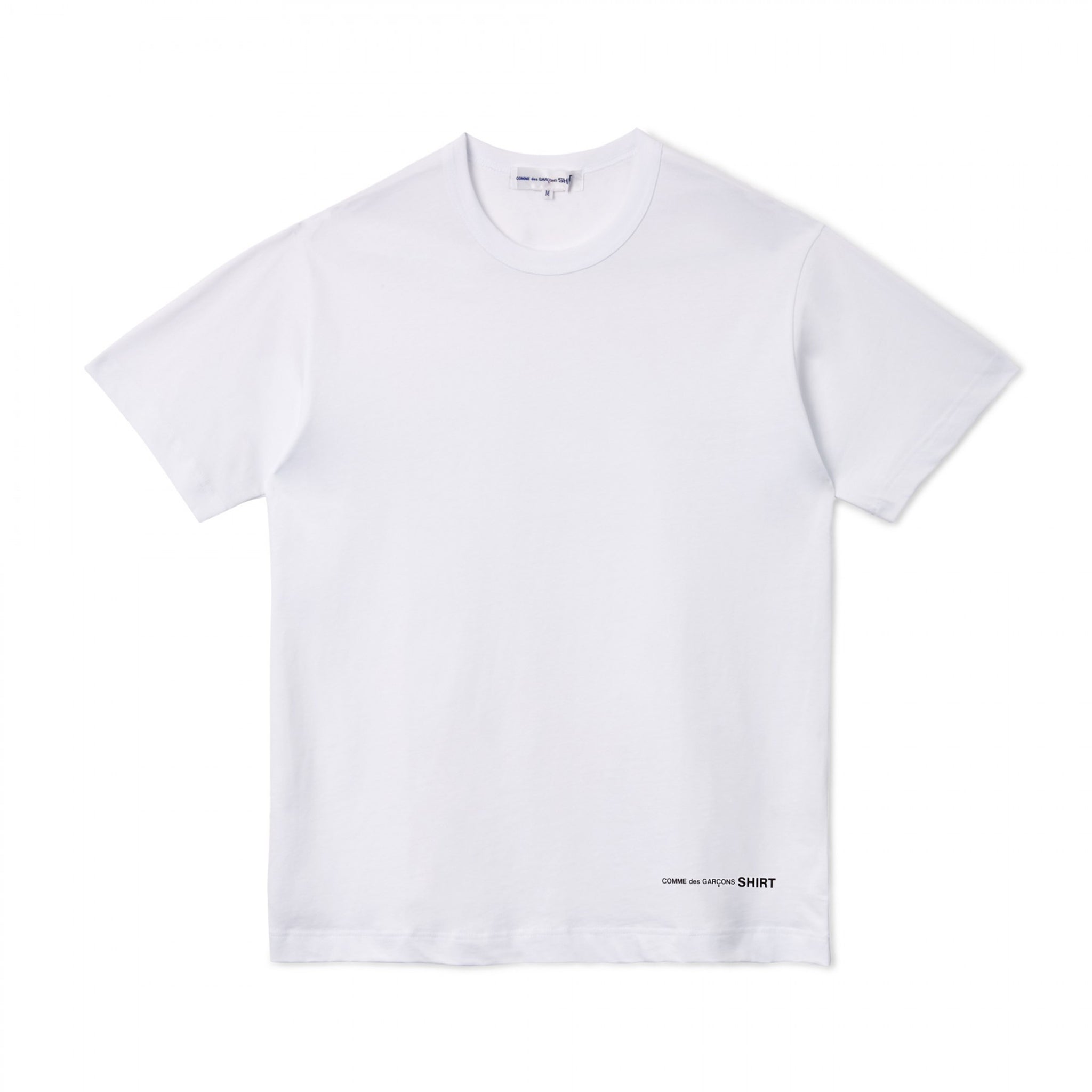 SHIRT FOREVER Basic Hem Logo S/S T-Shirt WHITE