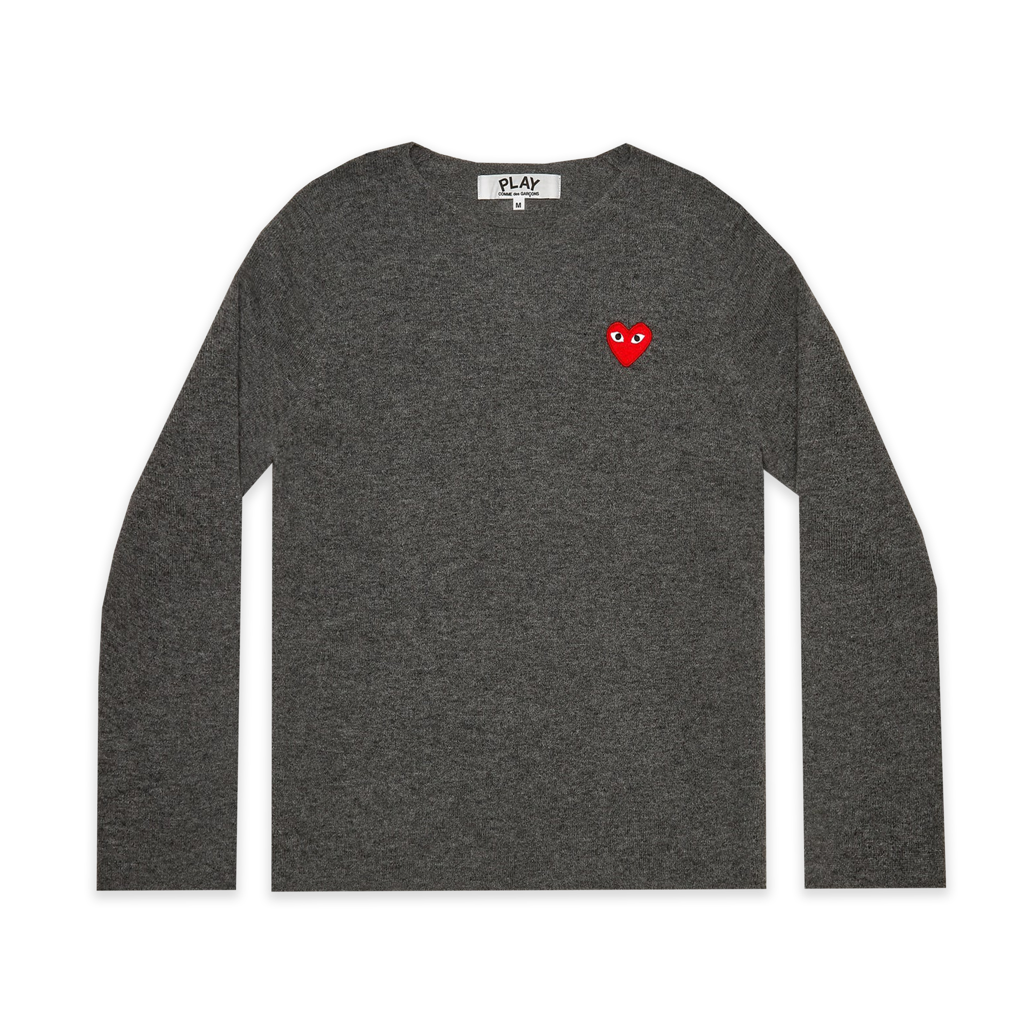 PLAY Round Neck Sweater Red Emblem (Grey)