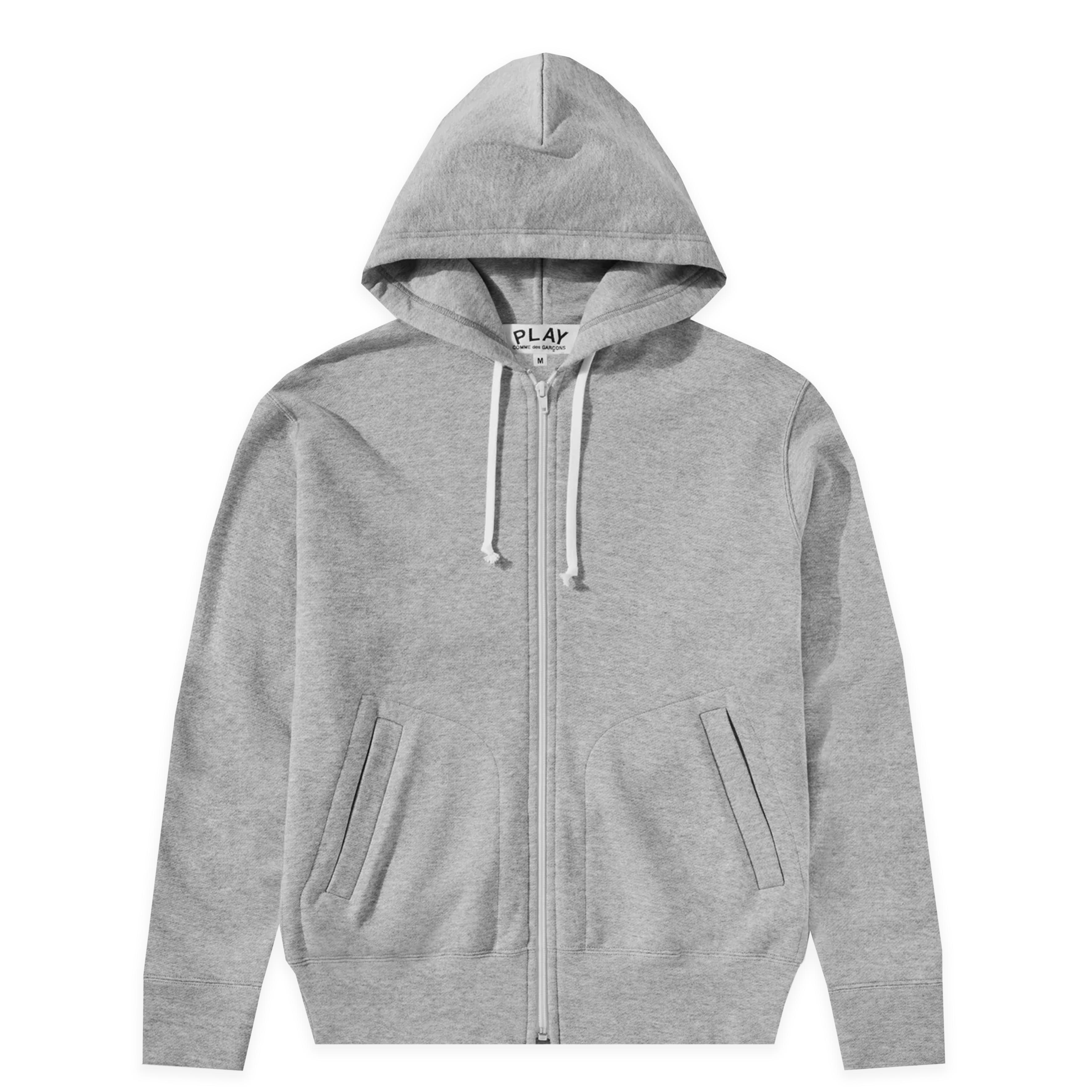 PLAY Zip Hooded Sweatshirt Reverse Heart (Grey) – COMME des