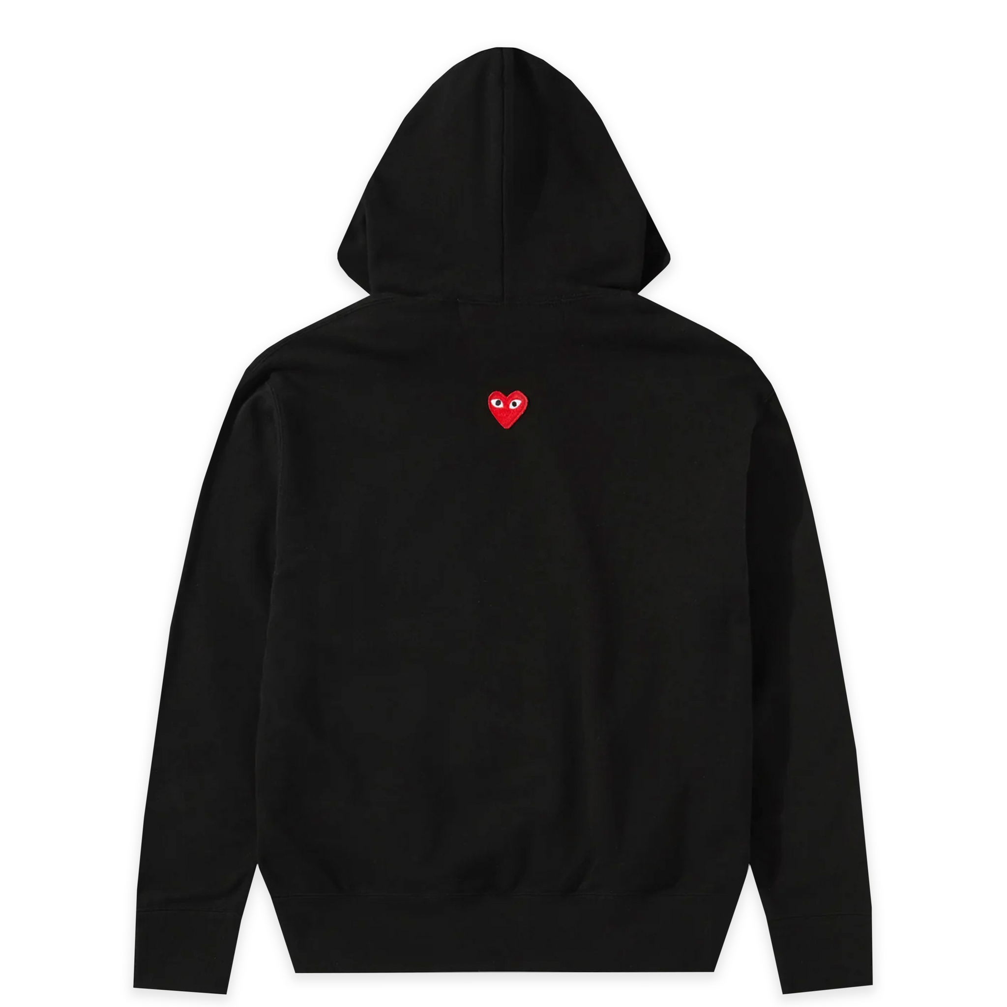 PLAY Zip Hooded Sweatshirt Reverse Heart (Black)