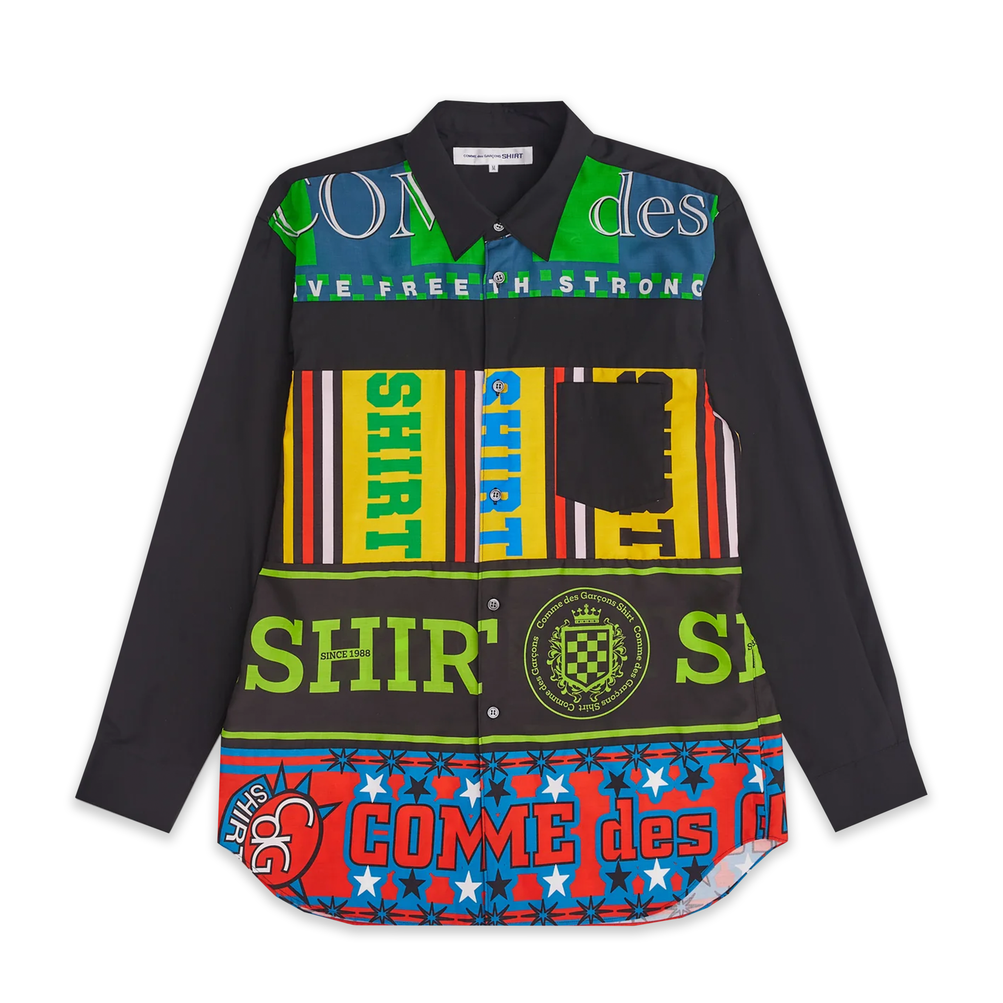 Black Football Print Shirt