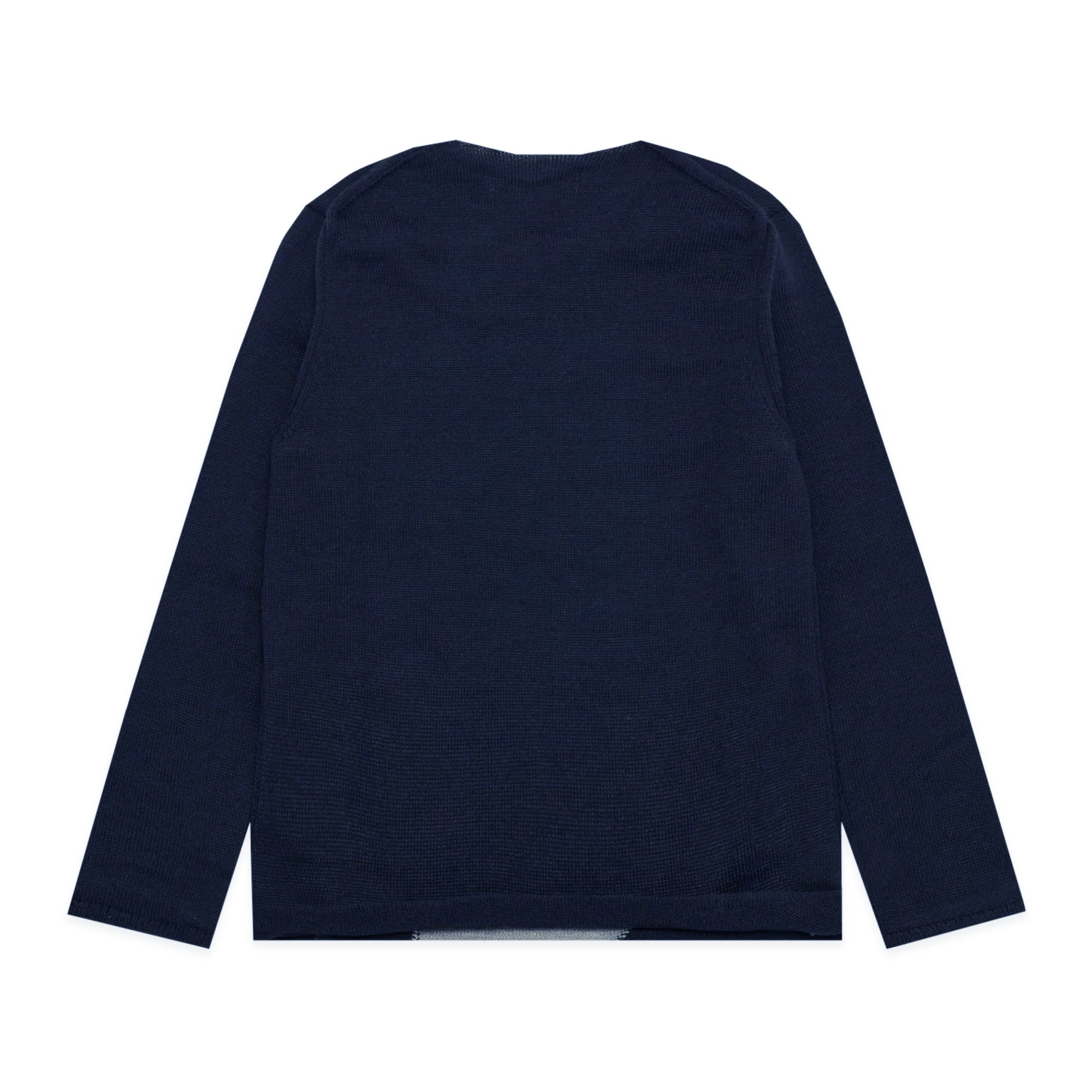 COMME des GARCONS SHIRT ダークブルー ニット S2024 Navy/Grey Cross Graphic Knit – COMME des GARÇONS Melbourne