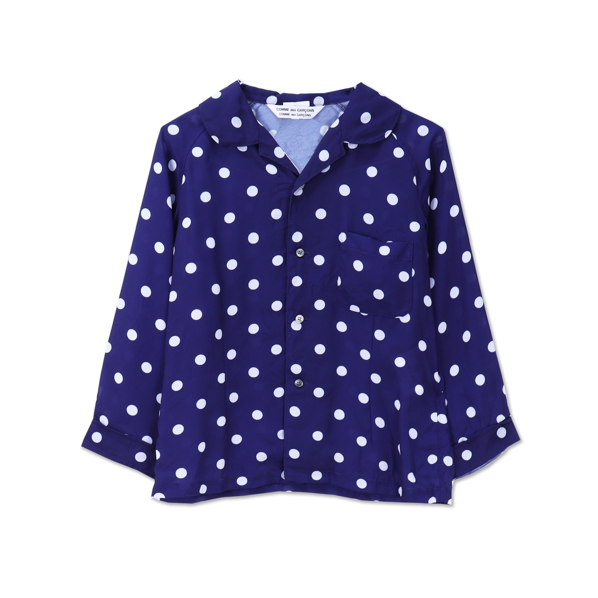 POLYESTER SHIRT WITH POLKA DOT PRINT