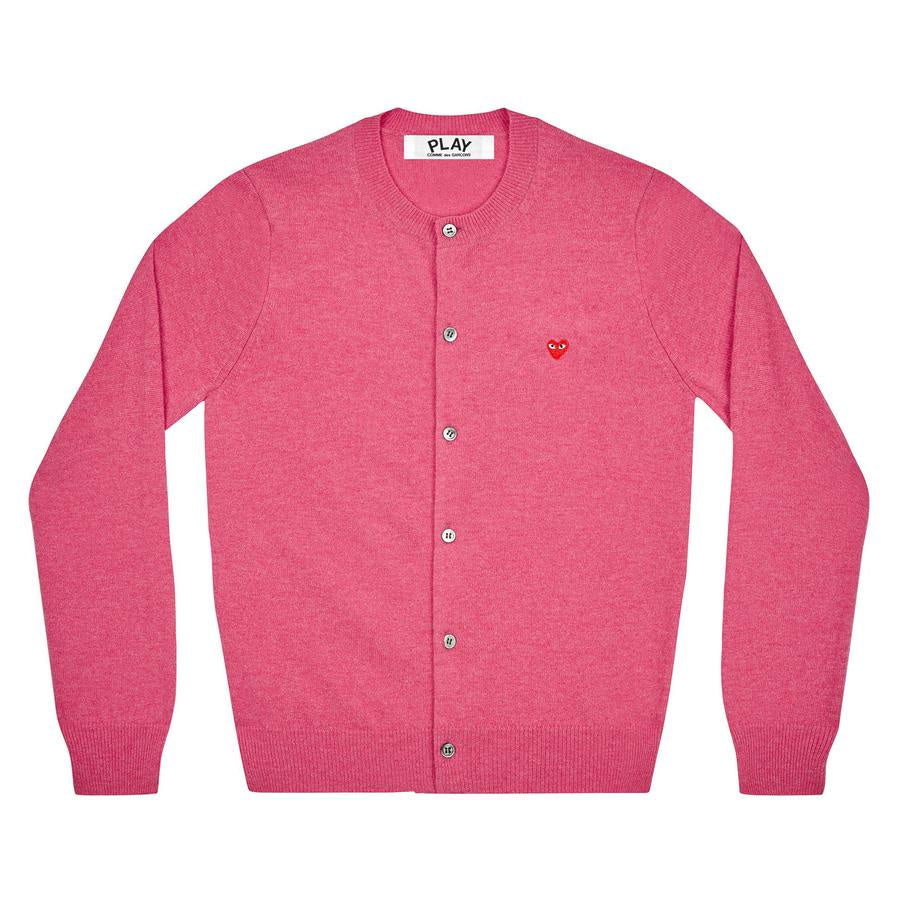 PLAY Women's Cardigan with Small Red Heart (Pink)