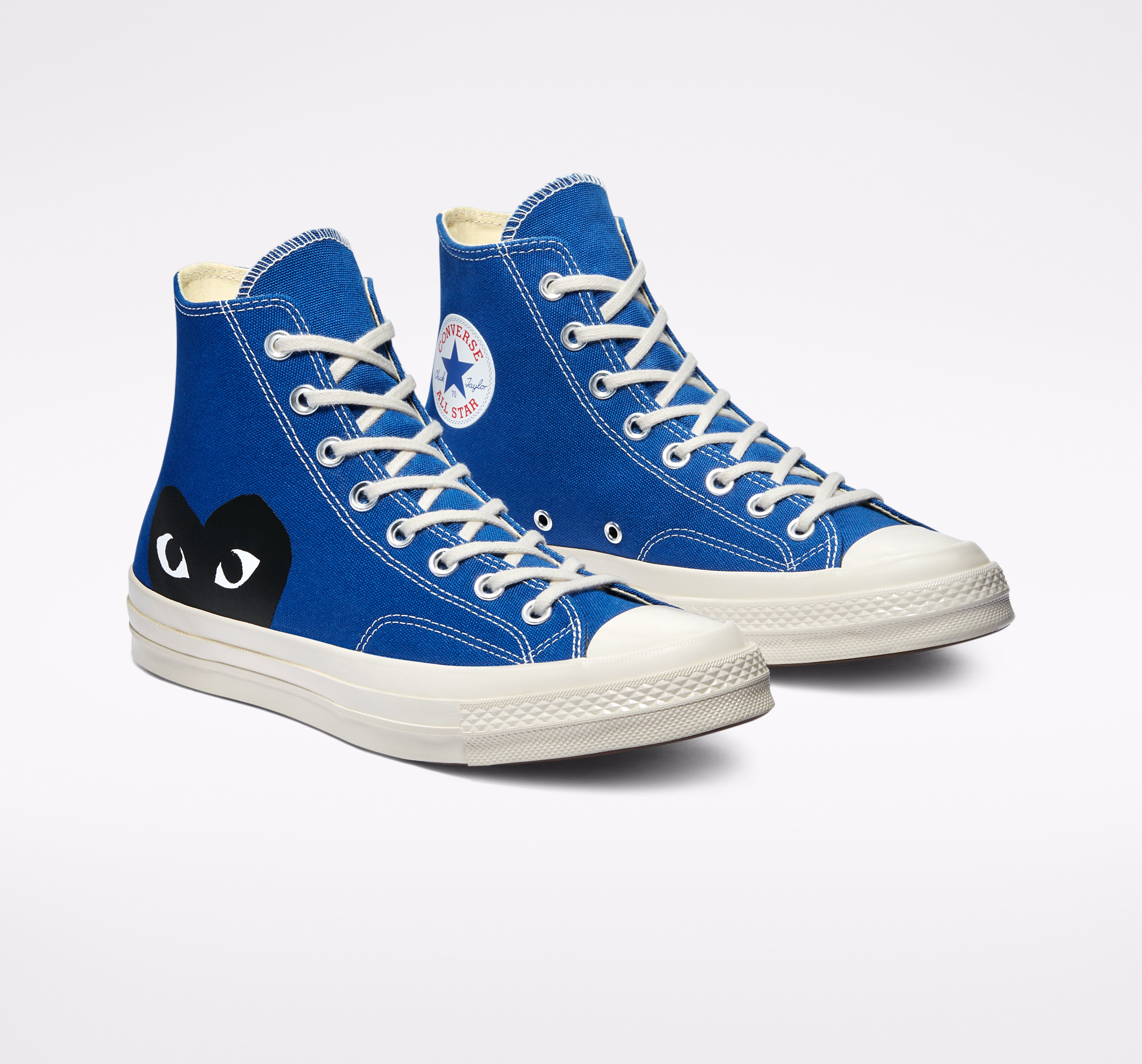 Blue Chuck Taylor CDG ‘70 Hi on sale Black Heart