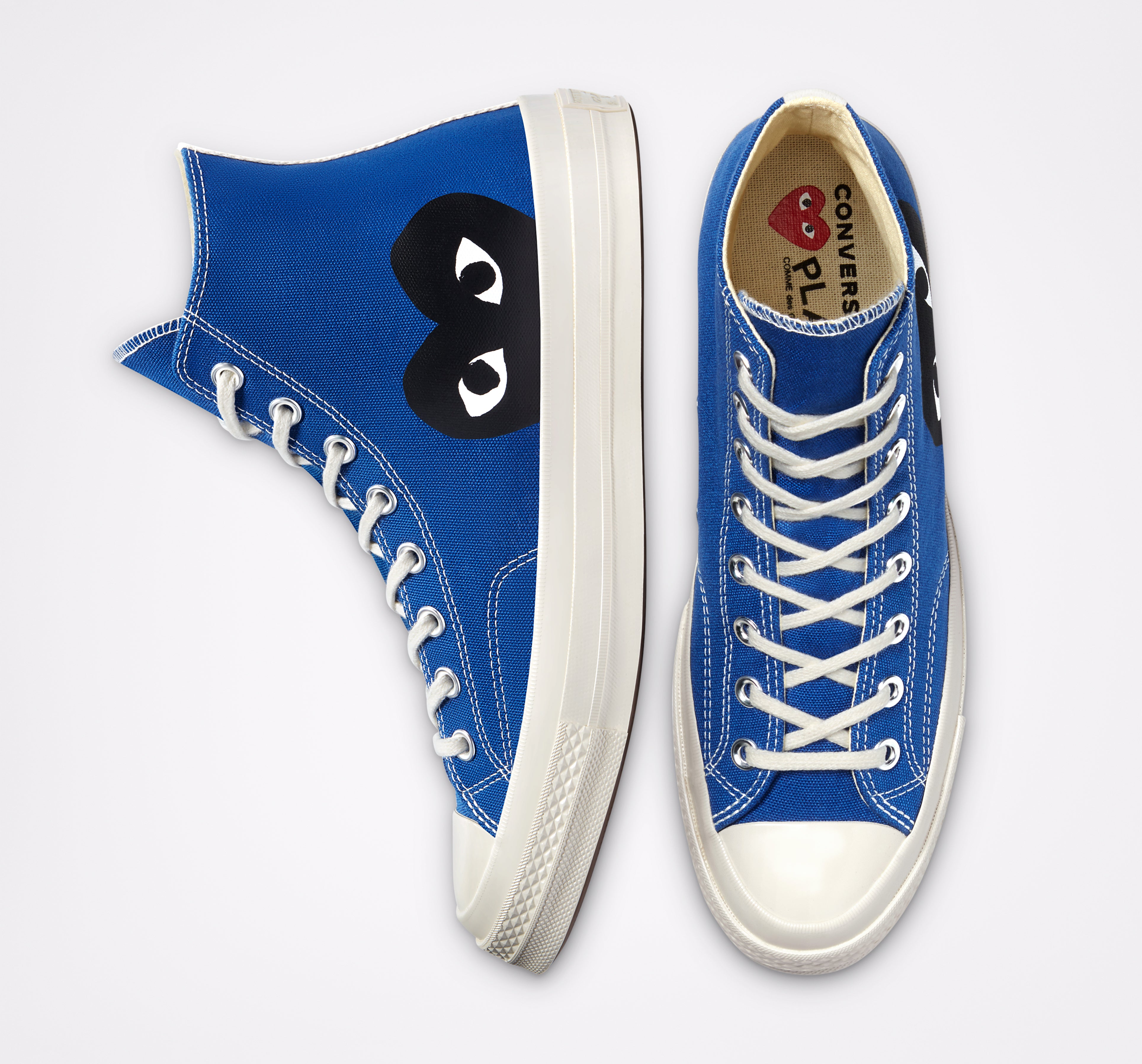 Converse Black Heart Blue High Top COMME des GARCONS Melbourne