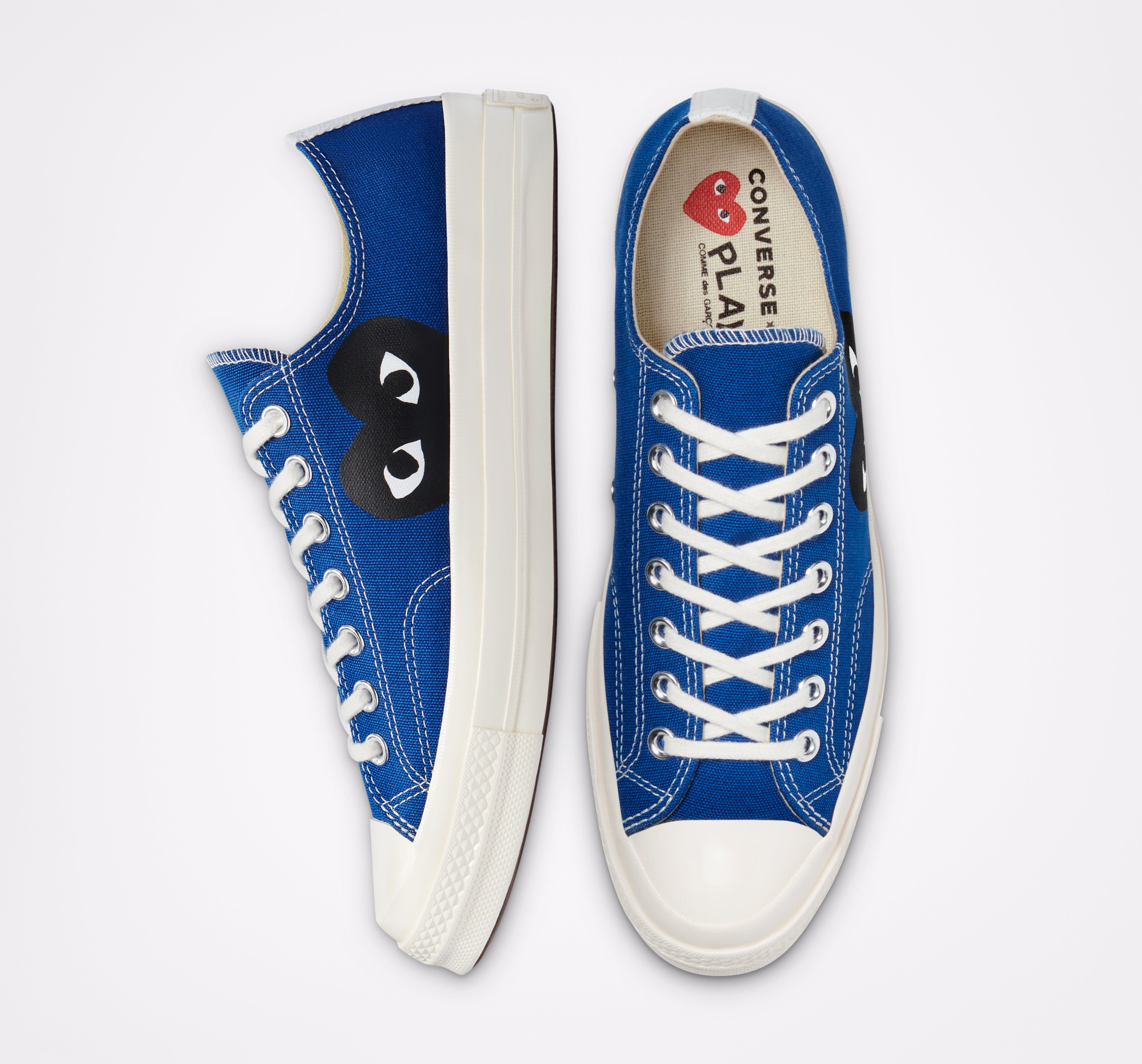 Converse Black Heart Blue Low Top COMME des GARCONS Melbourne