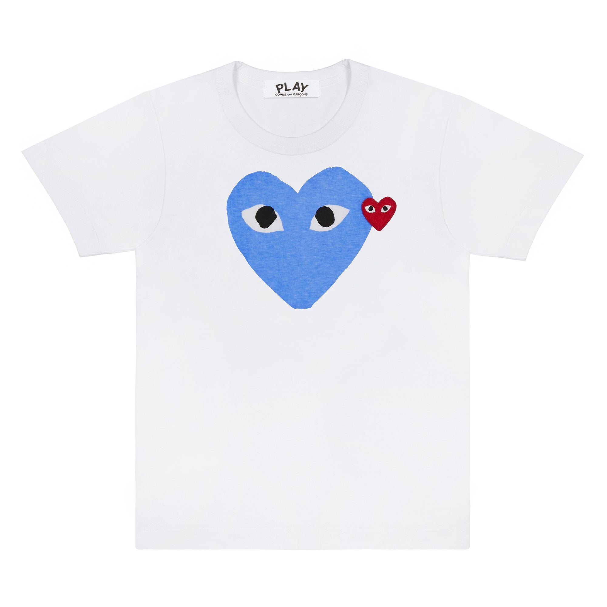 PLAY T-Shirt Pastel Heart and Red Emblem (Blue)
