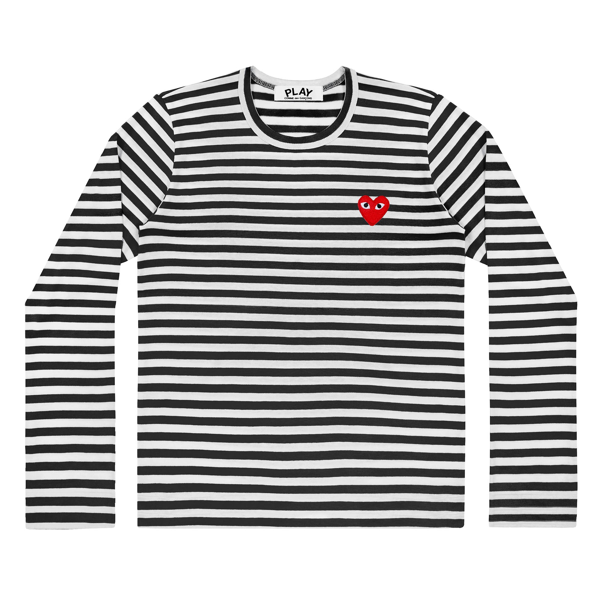 PLAY L/S Stripe T-Shirt Red Emblem (Black) – COMME des GARÇONS