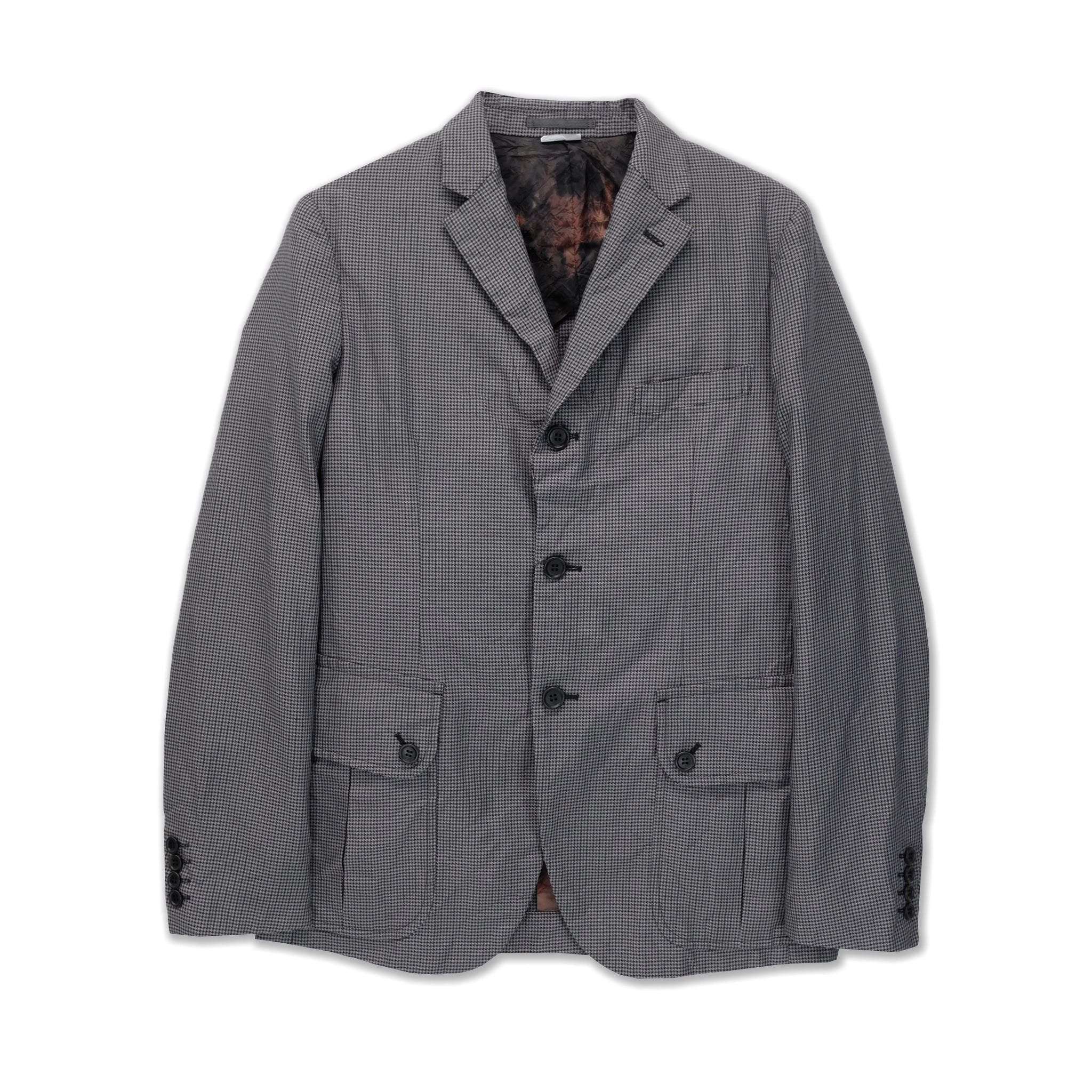 Glencheck Jacket with Safari Pockets
