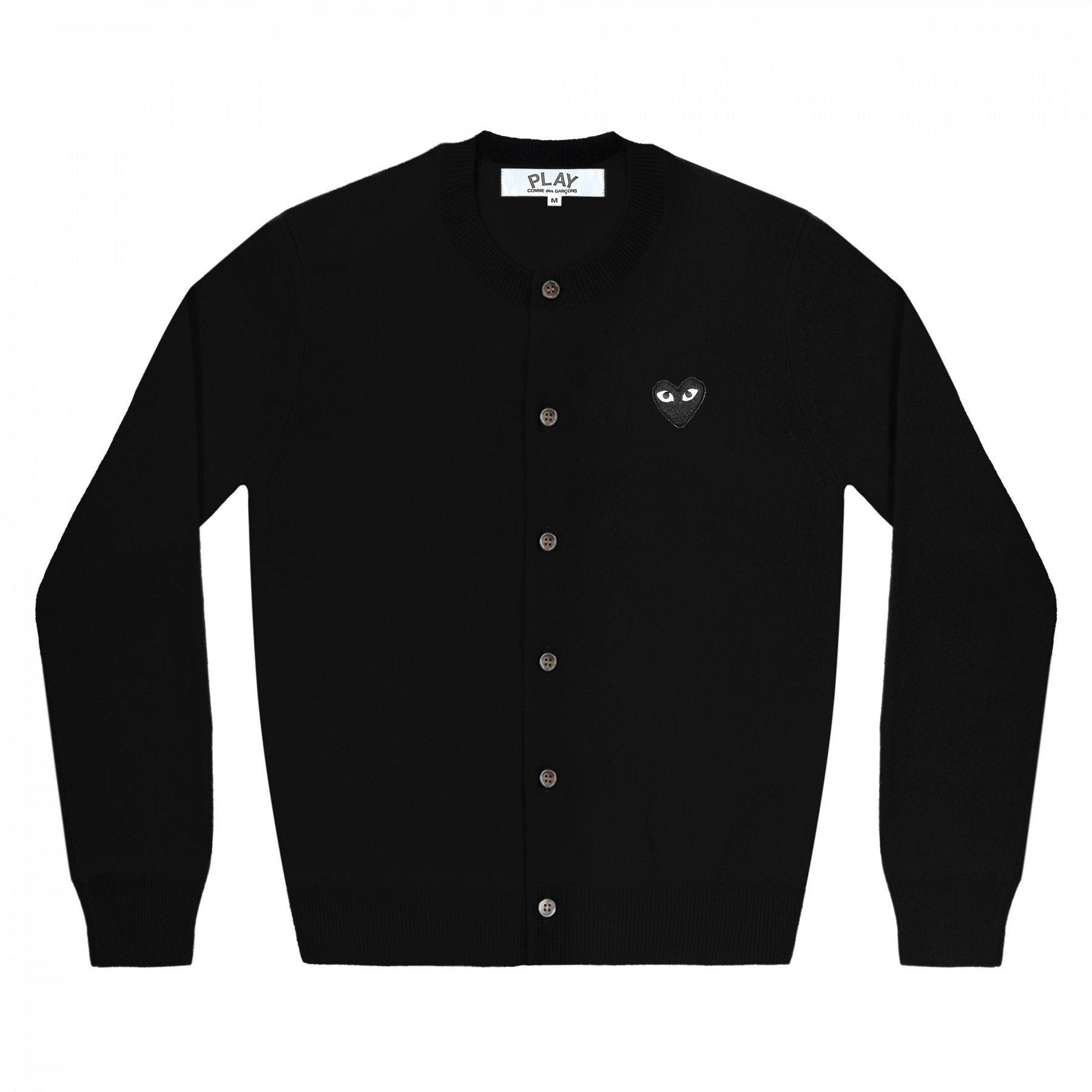 PLAY Round Neck Cardigan Black Emblem (Black) – COMME des GARÇONS