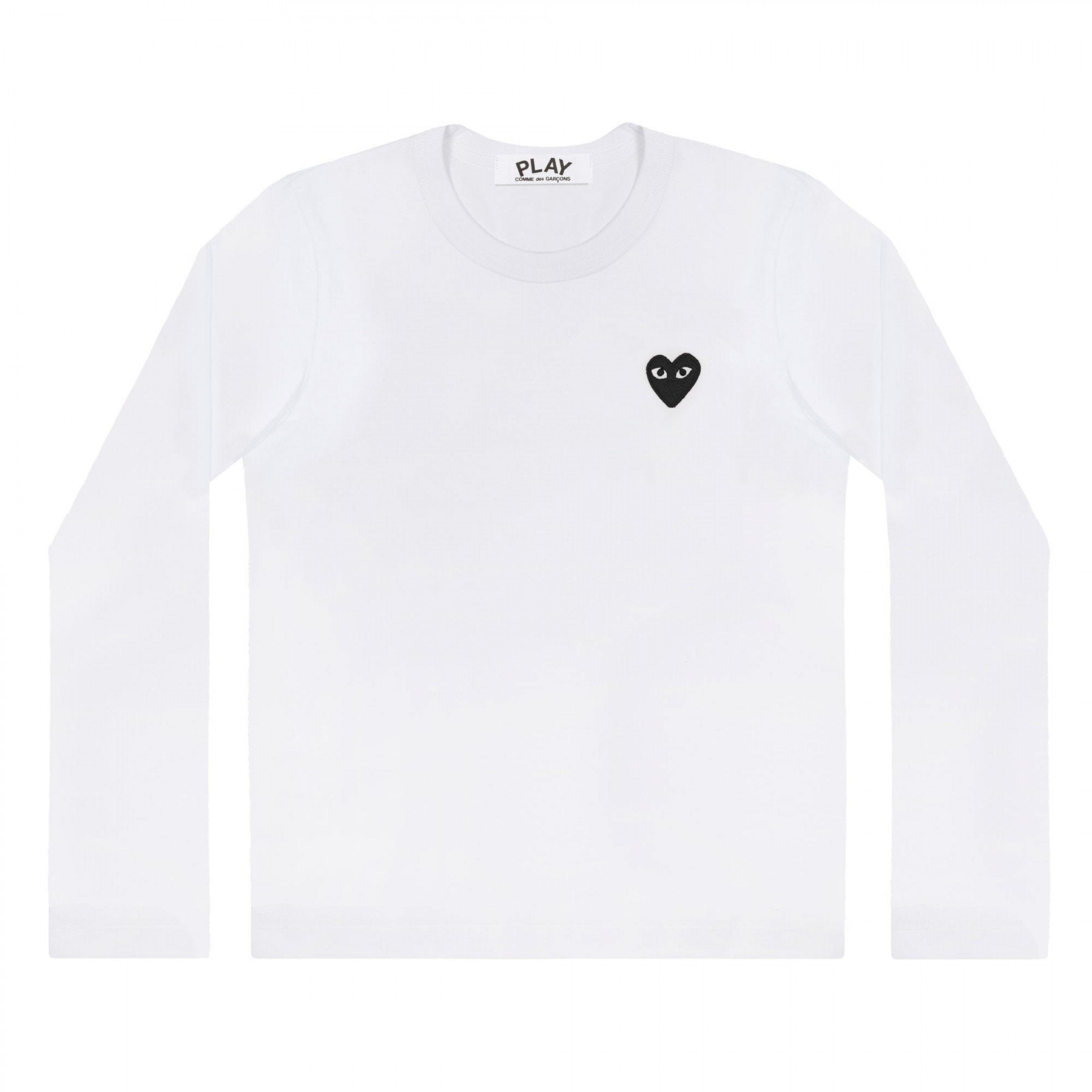 PLAY L/S Basic T-Shirt Black Emblem (White)