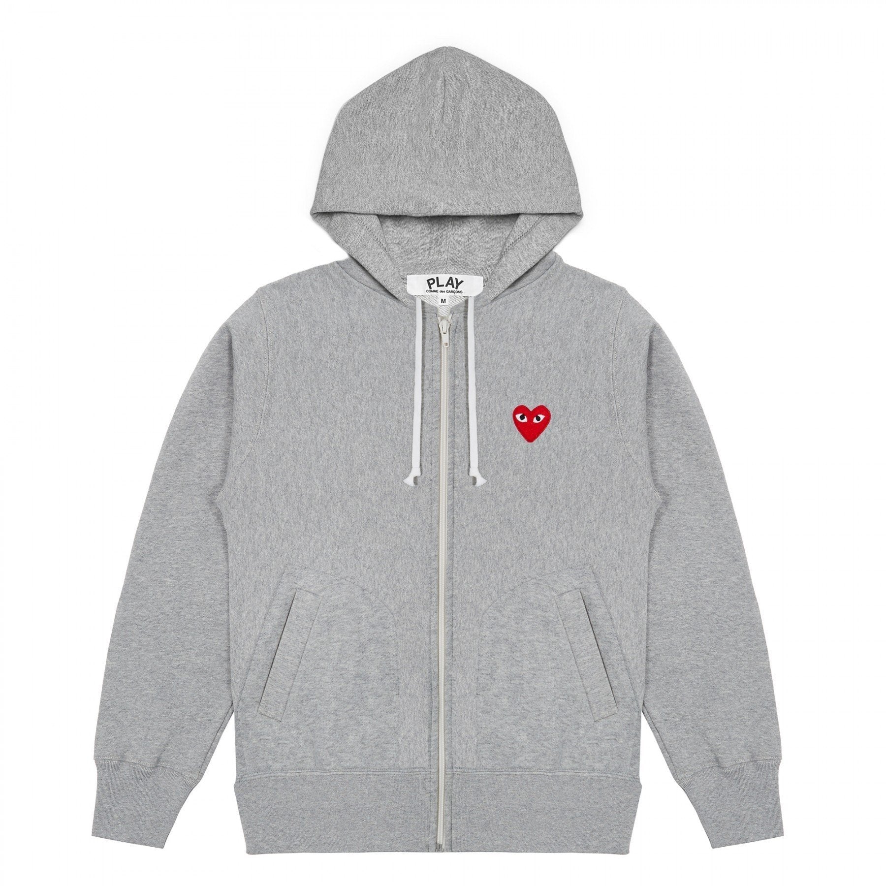 PLAY Grey Multi Logo Zip Hooded Sweatshirt – COMME des GARÇONS