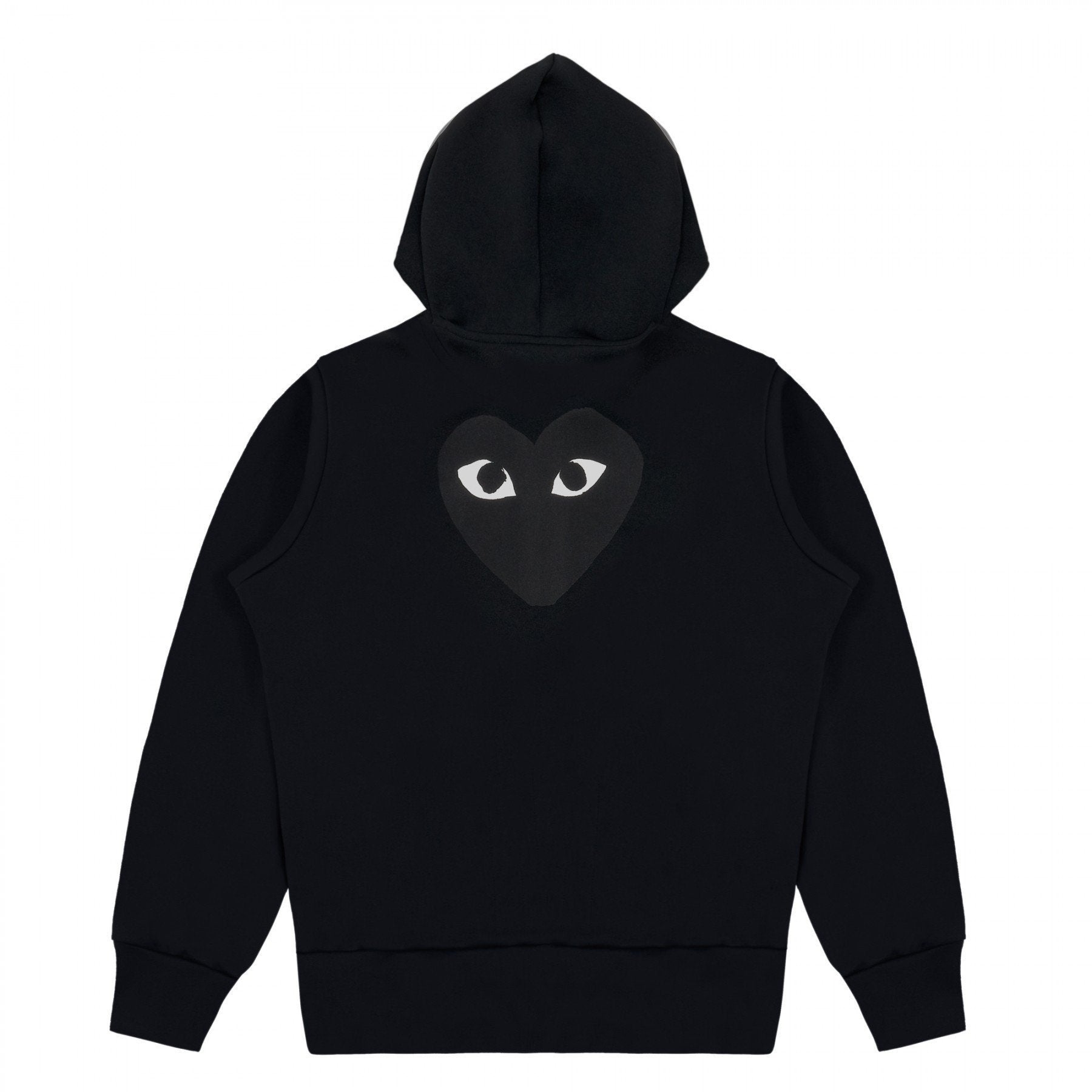PLAY Big Heart Zip Hooded Sweatshirt (Black)