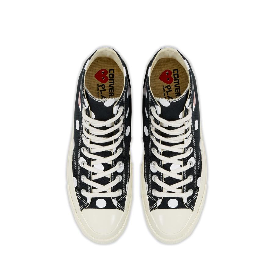 Polka dot high top converse online