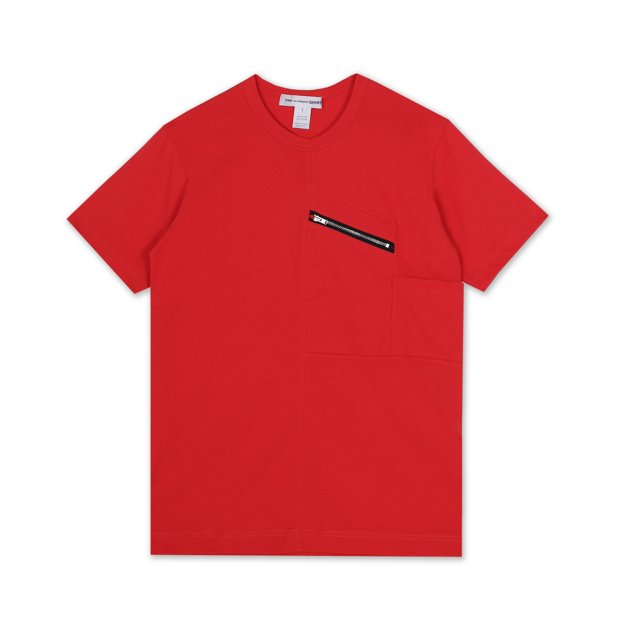 Workers Zipper Pocket Red T-Shirt