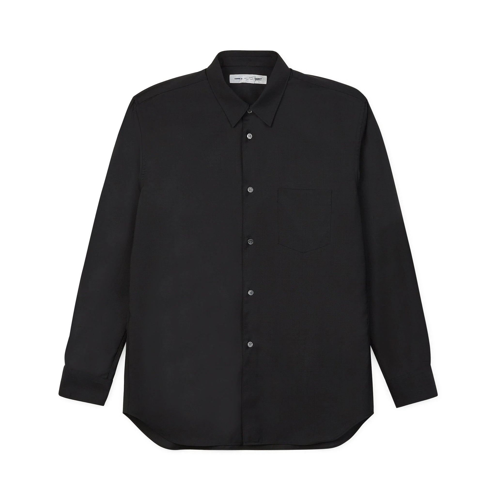 SHIRT FOREVER Fine Wool Suit Shirt Wide Black