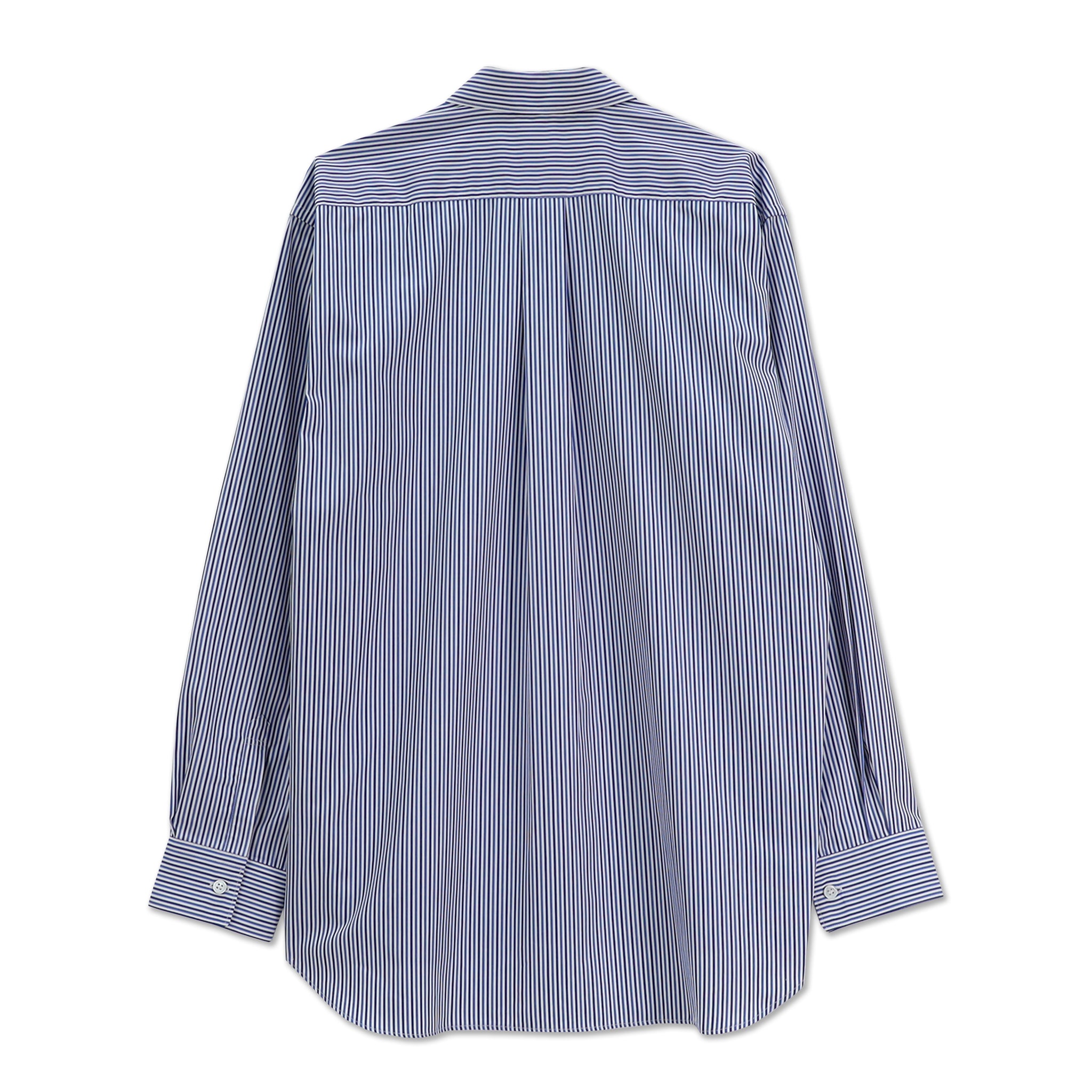 SHIRT FOREVER Yarn Dyed Wide Cotton Shirt Stripe