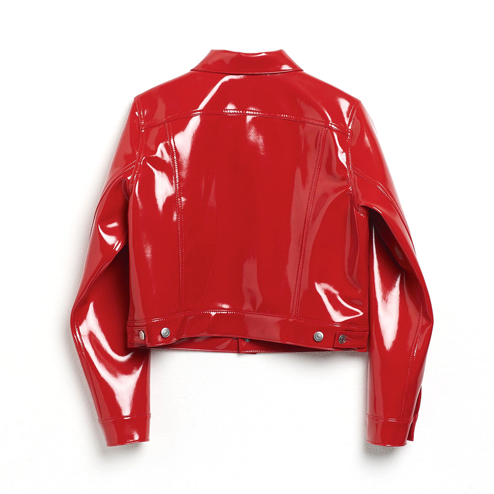 Synthetic Patent Leather Jacket