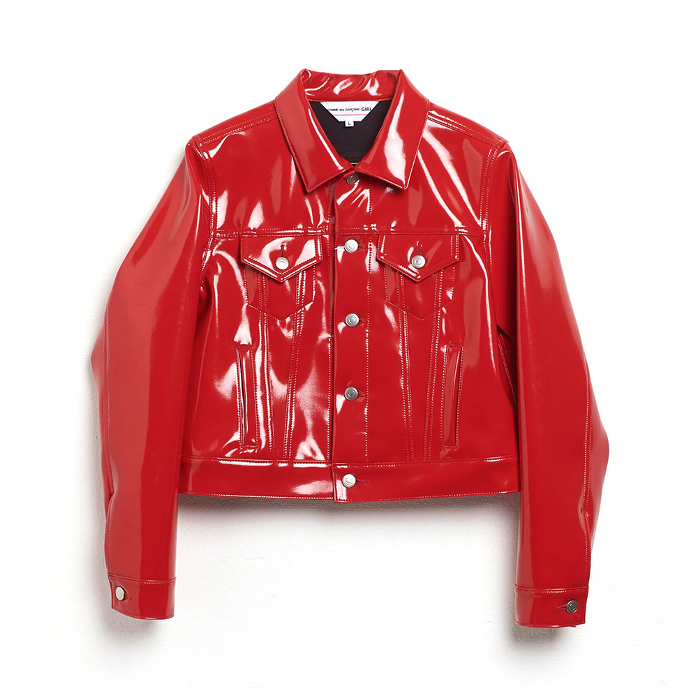 Synthetic Patent Leather Jacket