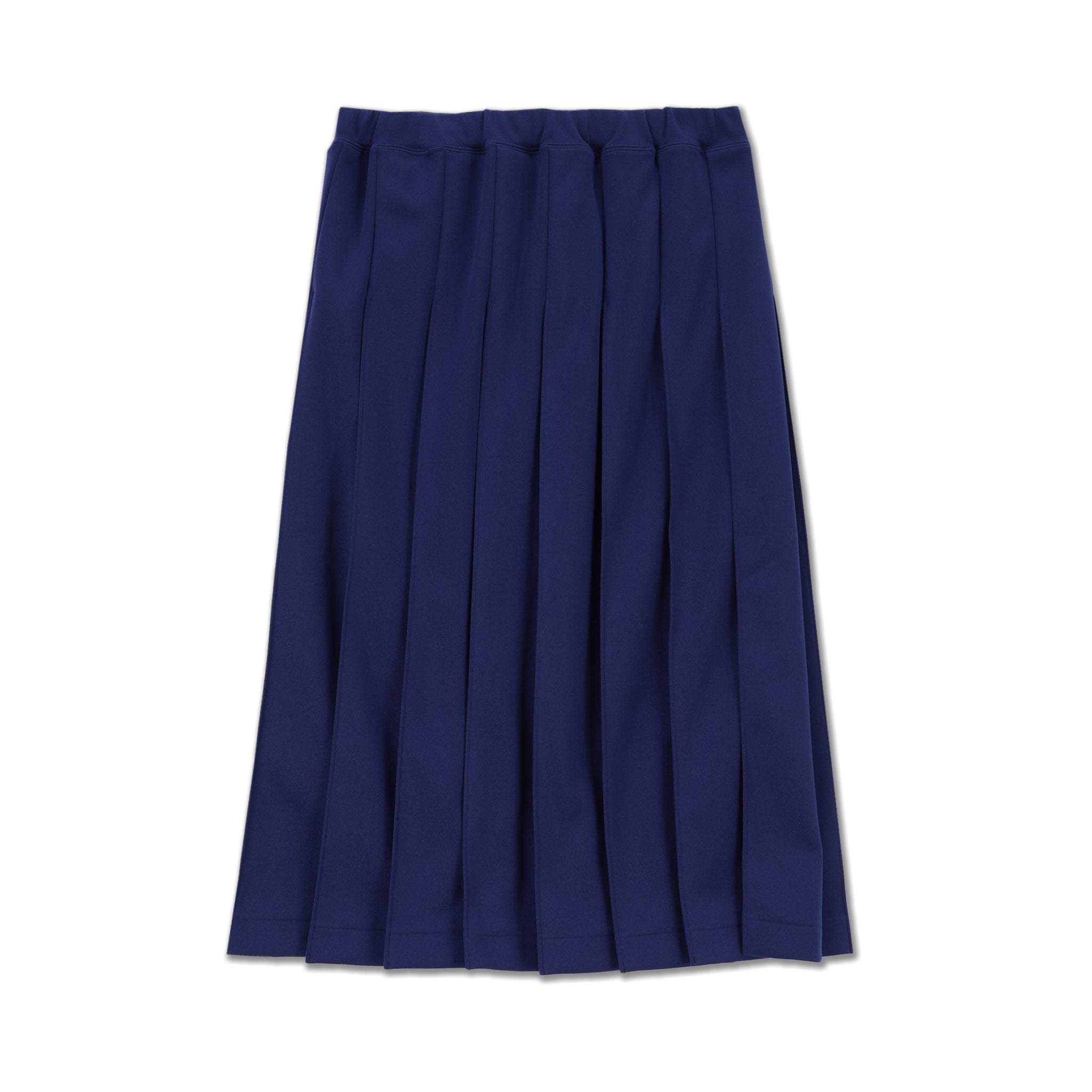 Polyester Jersey Pleated Skirt Navy