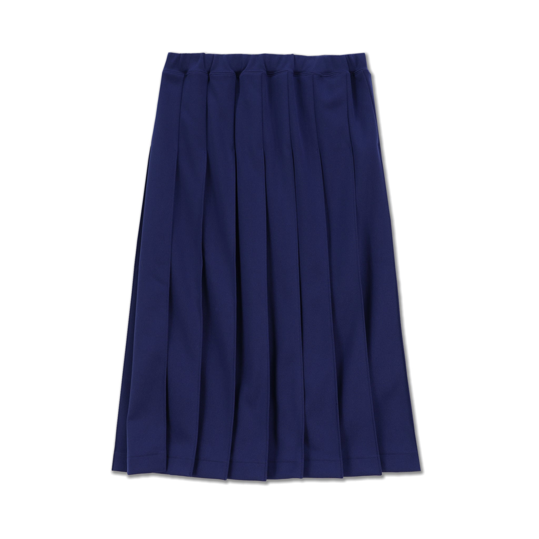 Polyester Jersey Pleated Skirt Navy