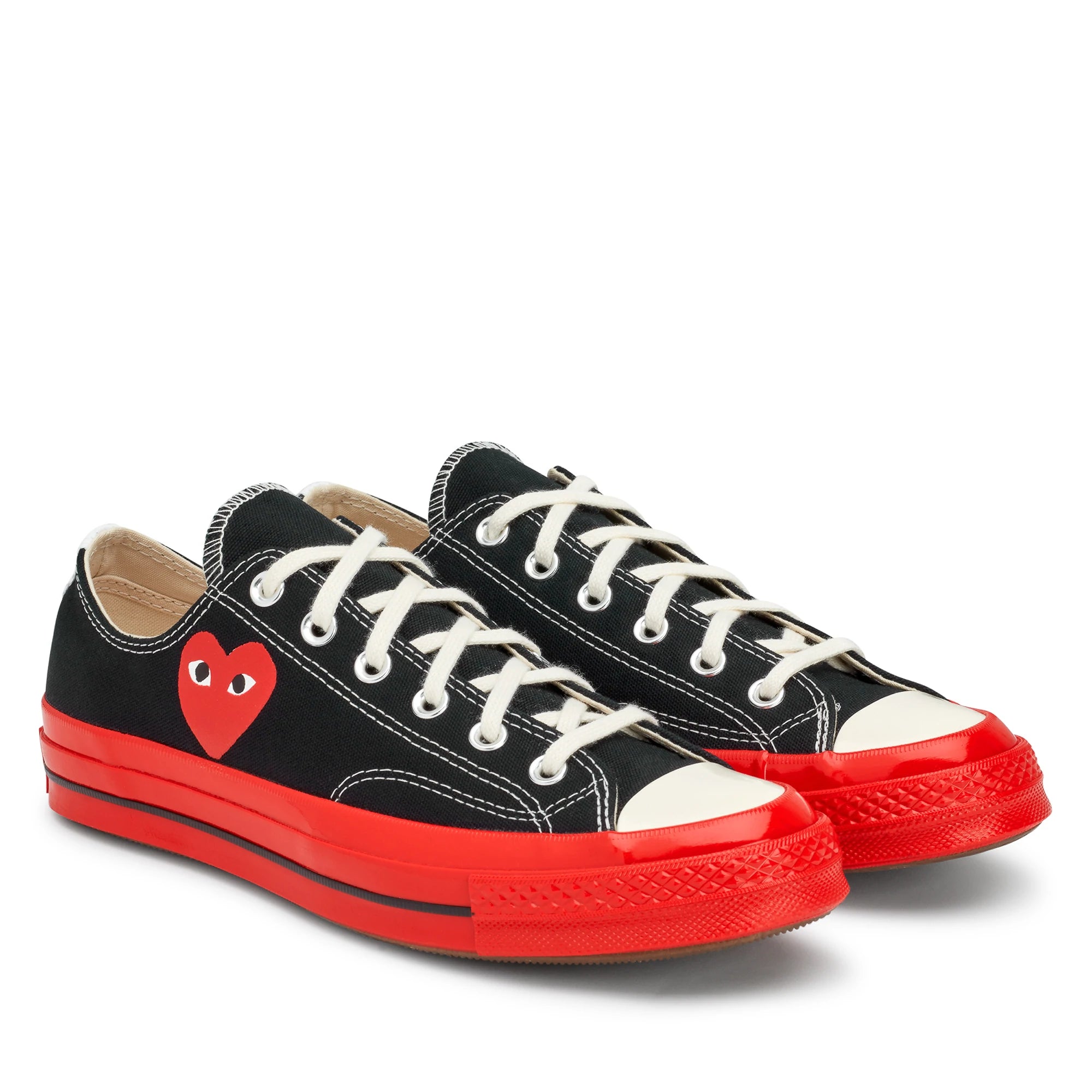 Converse Red Sole Low Top Black COMME des GARCONS Melbourne