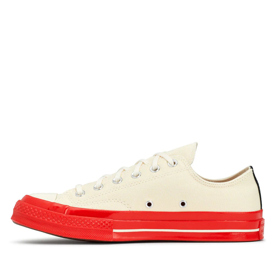 Converse Red Sole Low Top (White)