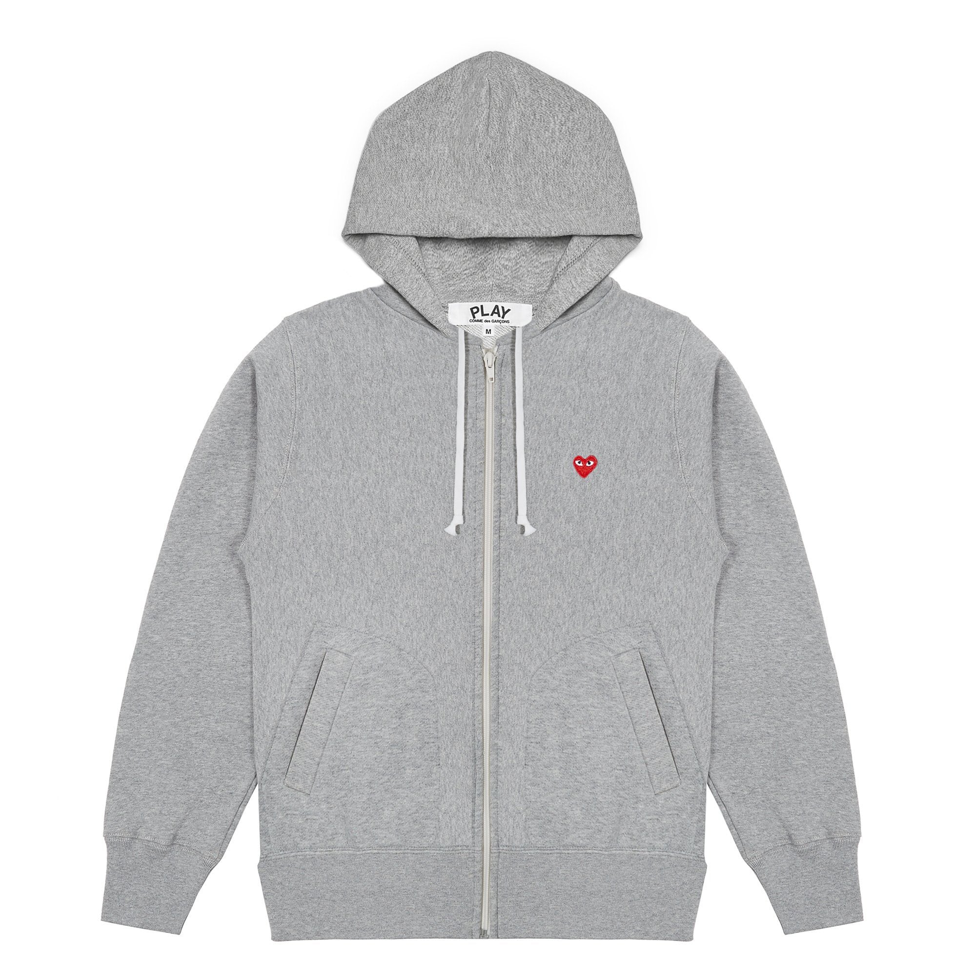 PLAY Small Emblem Zip Hooded Sweatshirt (Grey)