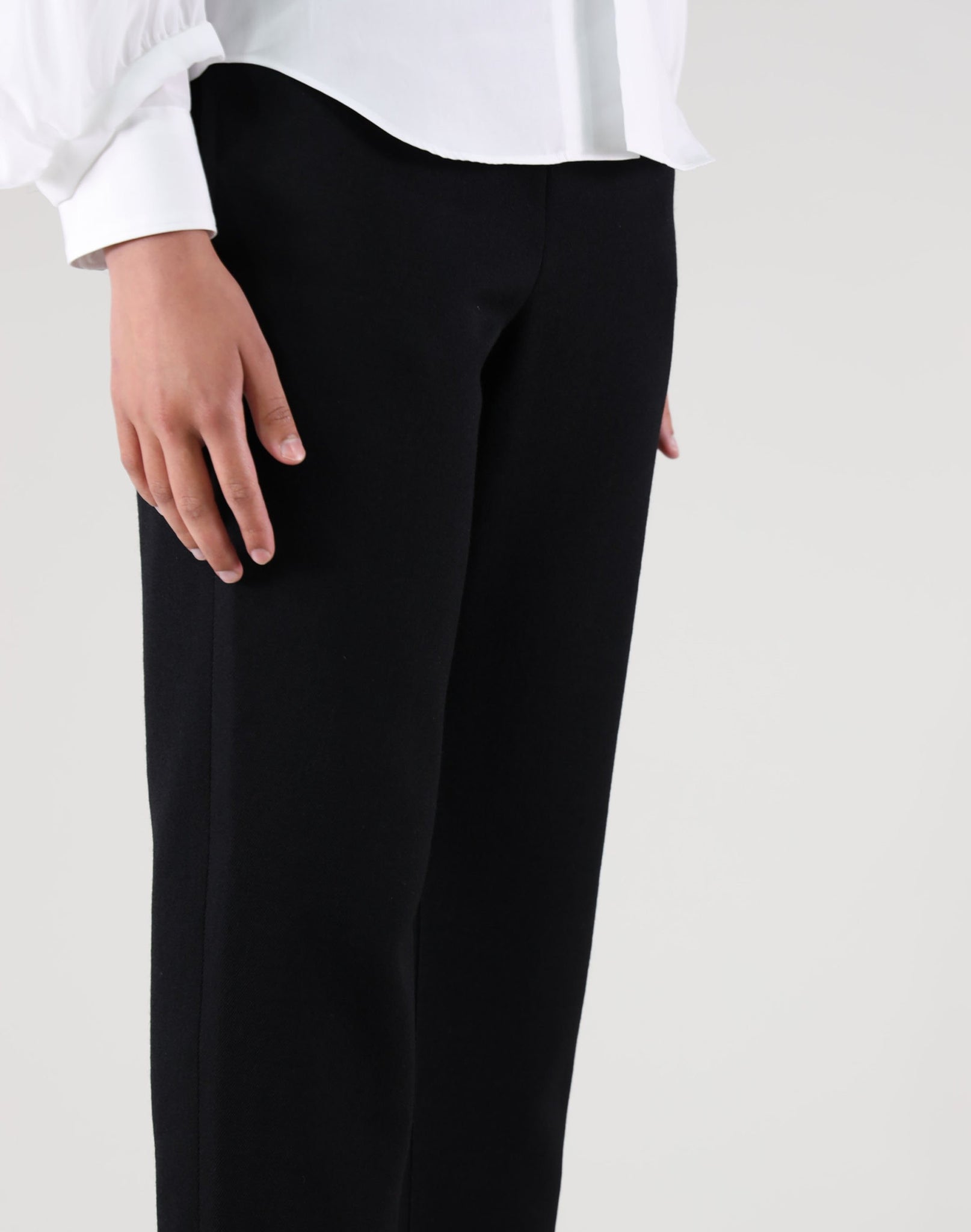 Thick Wool Twill Straight Pant