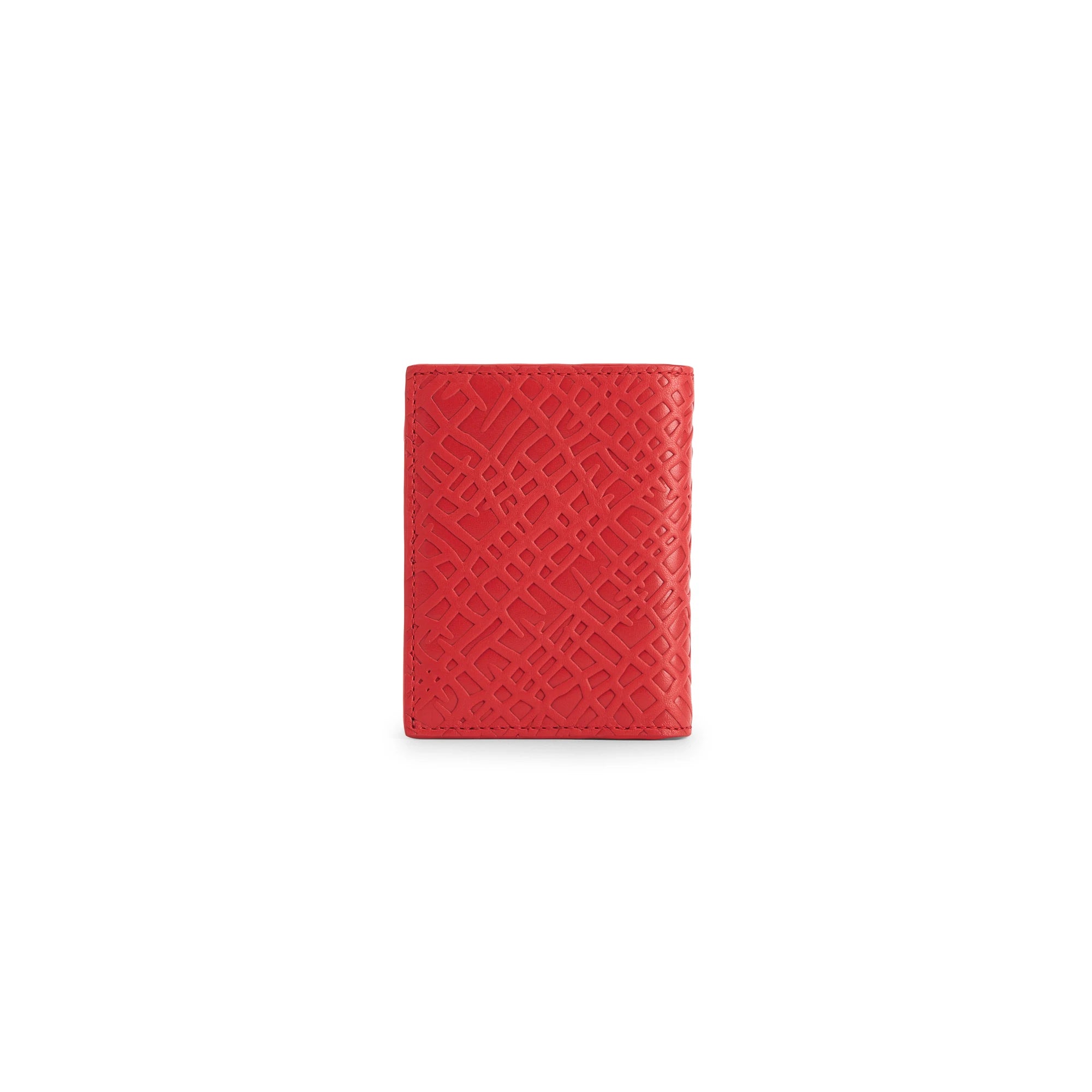 Red Embossed Roots Group Wallet 0641ERR