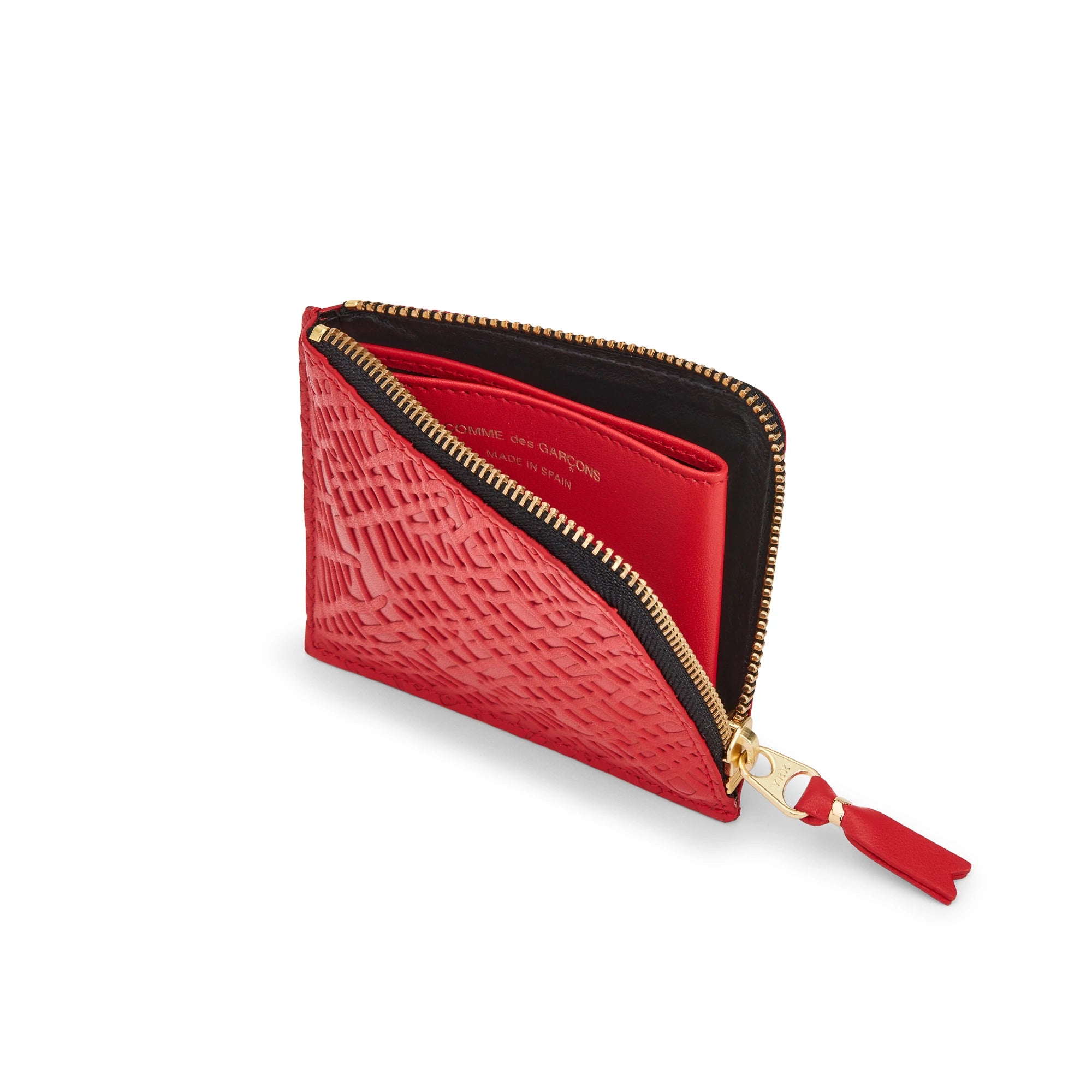 Red Embossed Roots Group Wallet 3100ERR