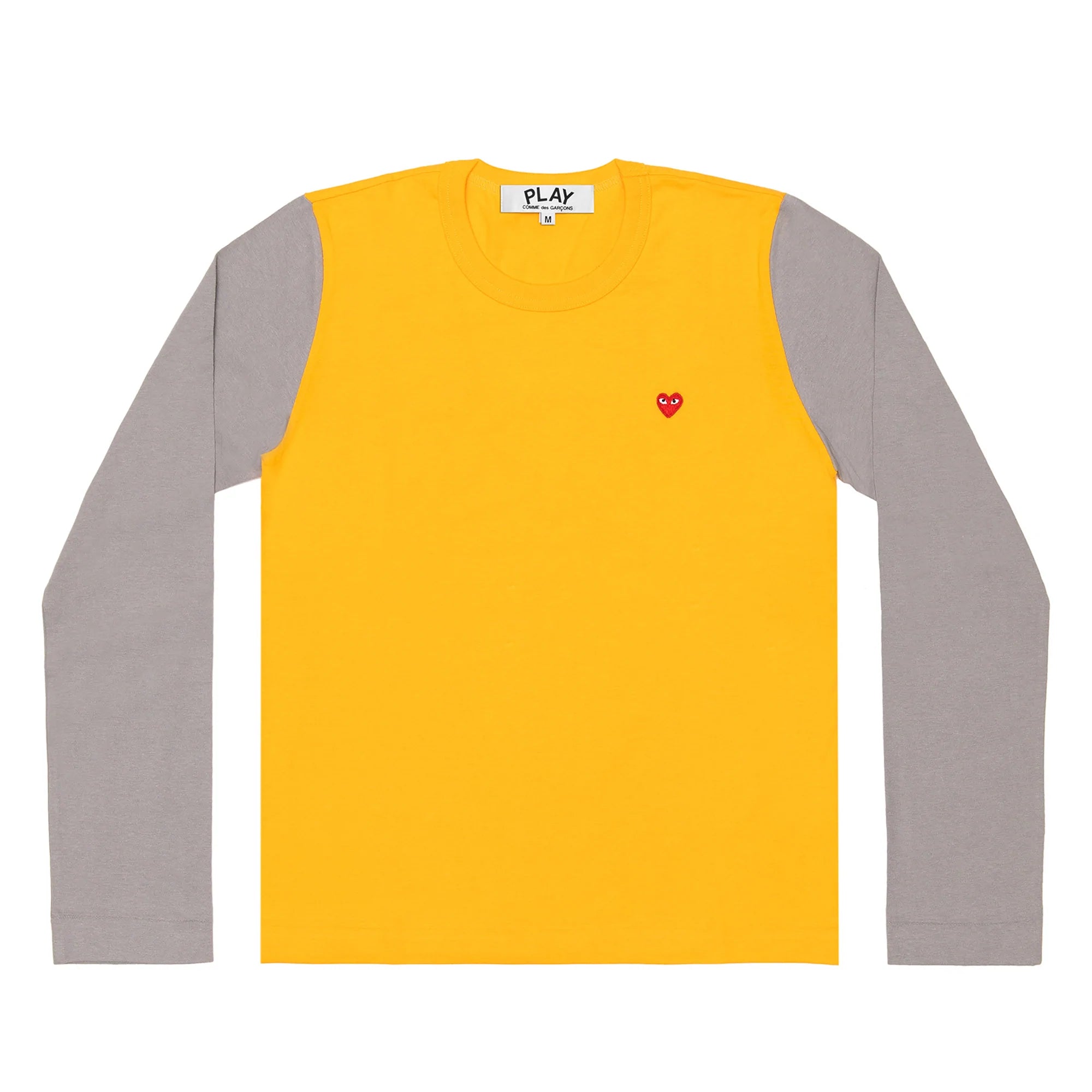 PLAY L/S BI-Colour Small Emblem T-Shirt (Yellow/ Grey)