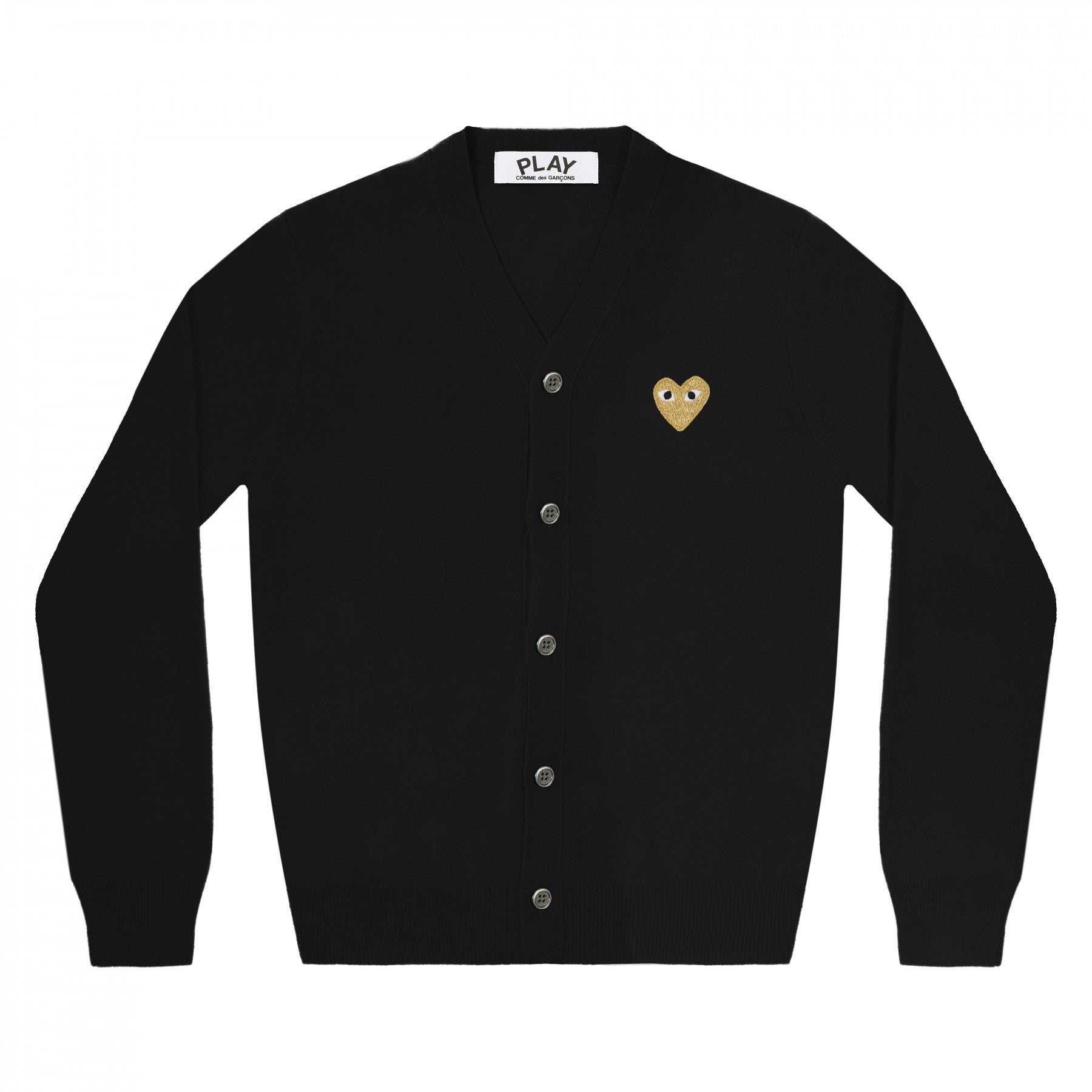 PLAY Men's Cardigan Gold Emblem (Black)