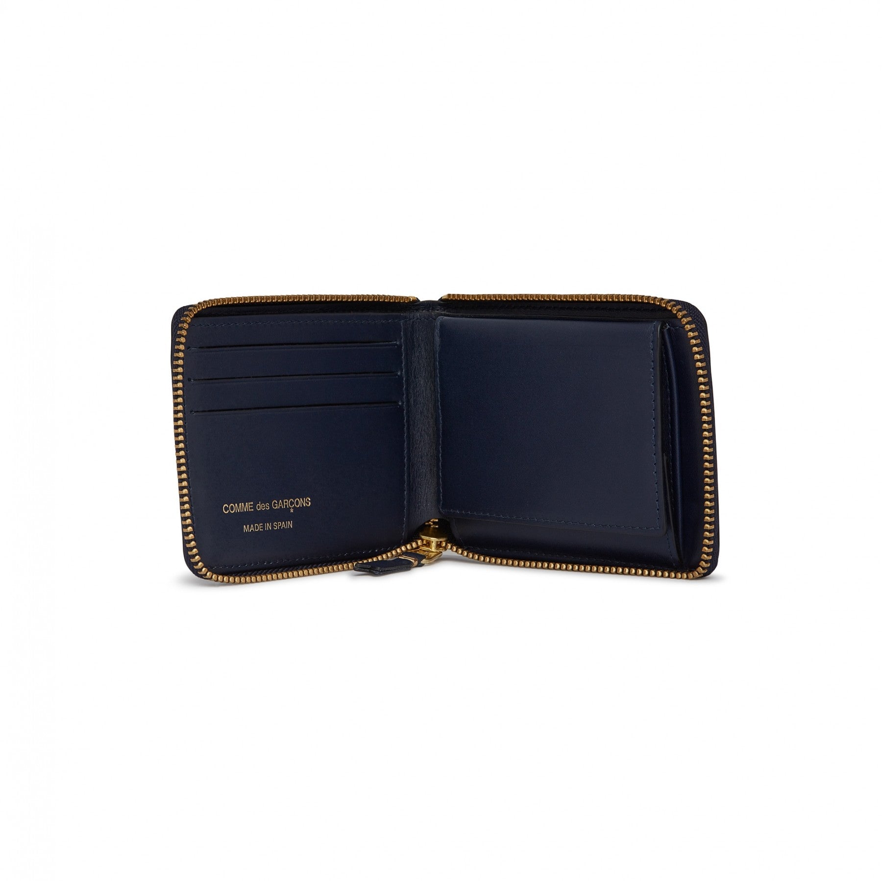 Navy Comme Des Garcons Gold Classic Group Wallet 7100ClassicN
