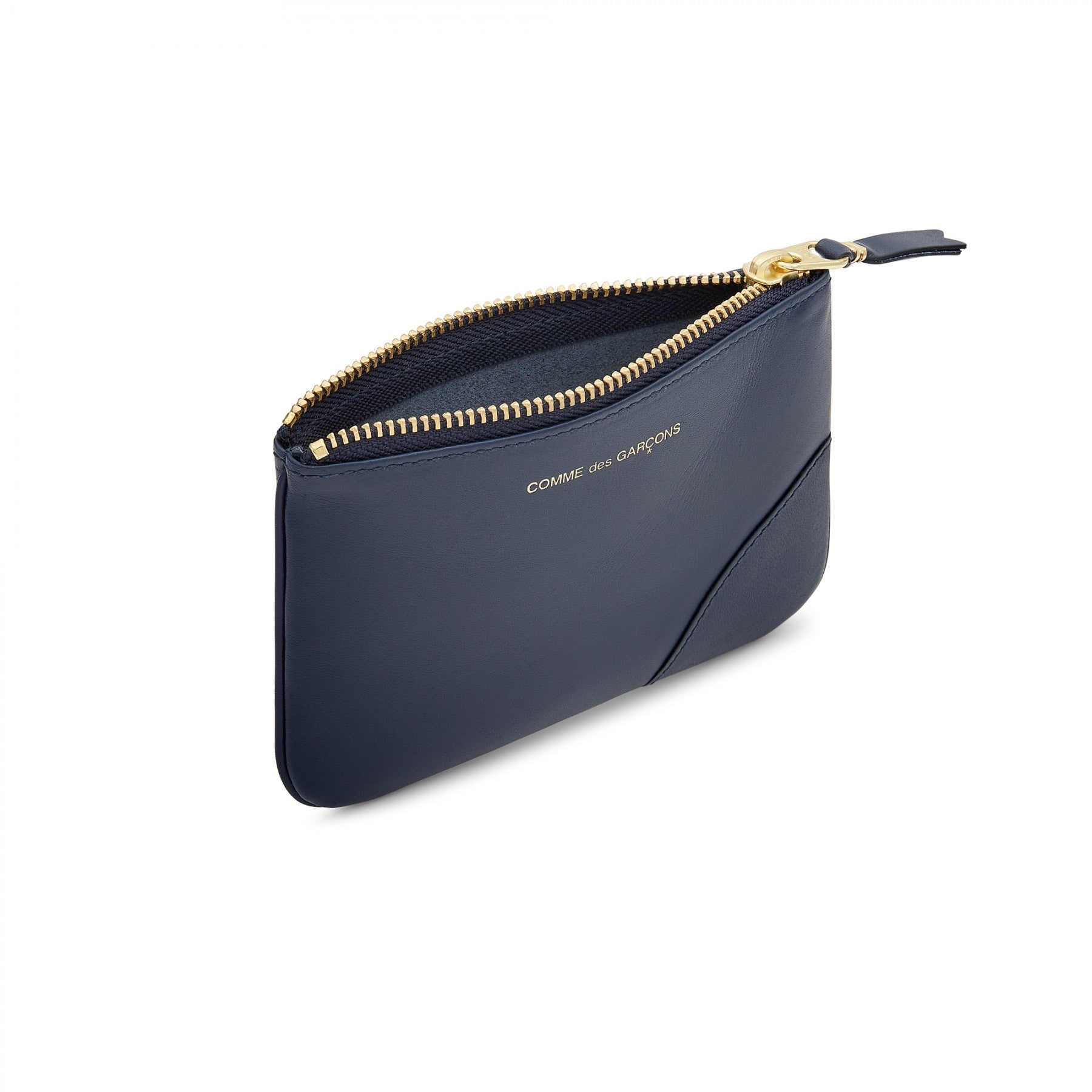 カードケース・名刺入れ COMME des GARCONS CLASSIC LEATHER LINE WALLET (SA8100 NAVY) CDG Wallet: Classic Colour Wallet Zip Pouch (SA8100 Navy